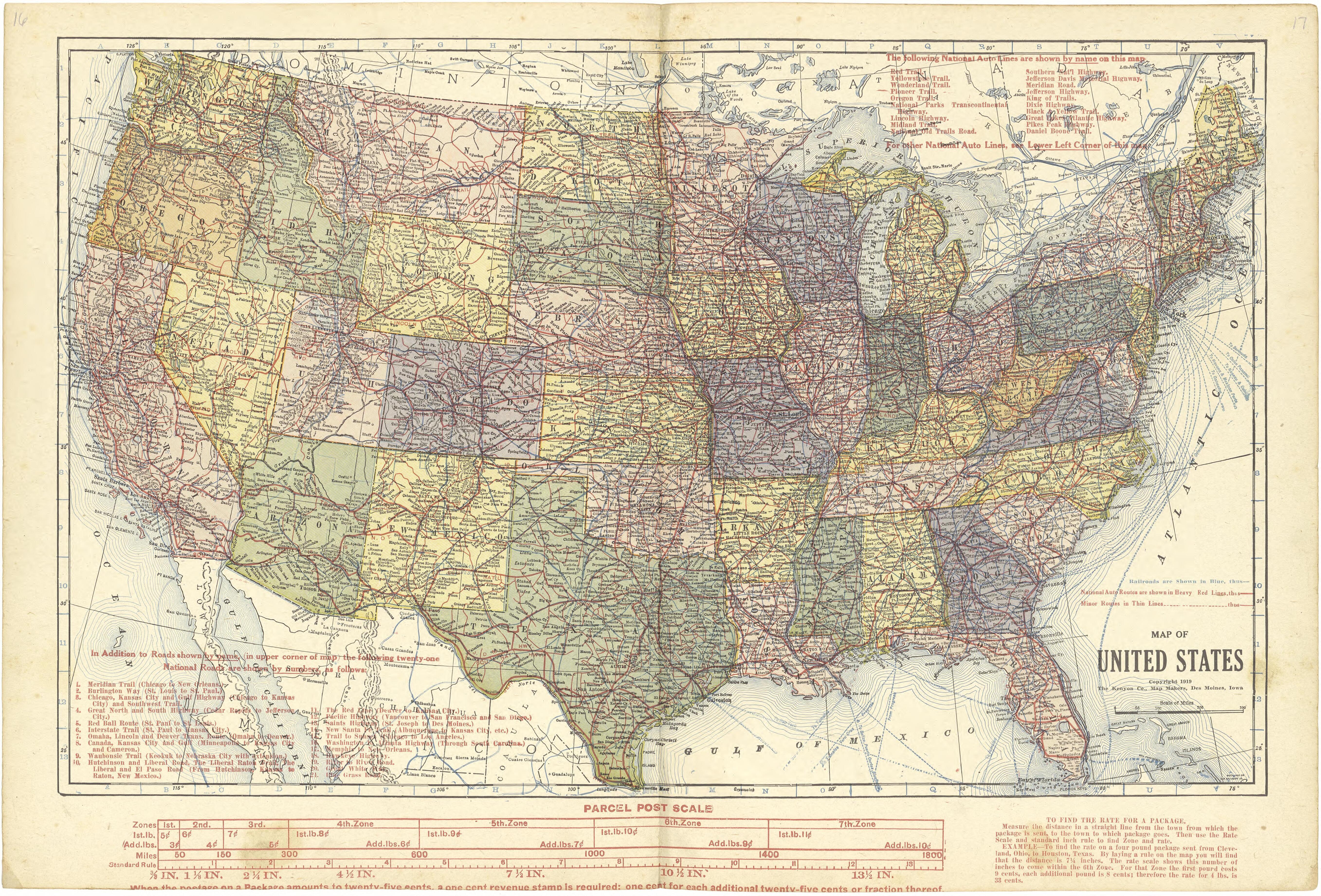 Old Map of Iowa, Ida County, [1920] Map of United States – Relic Map Co.