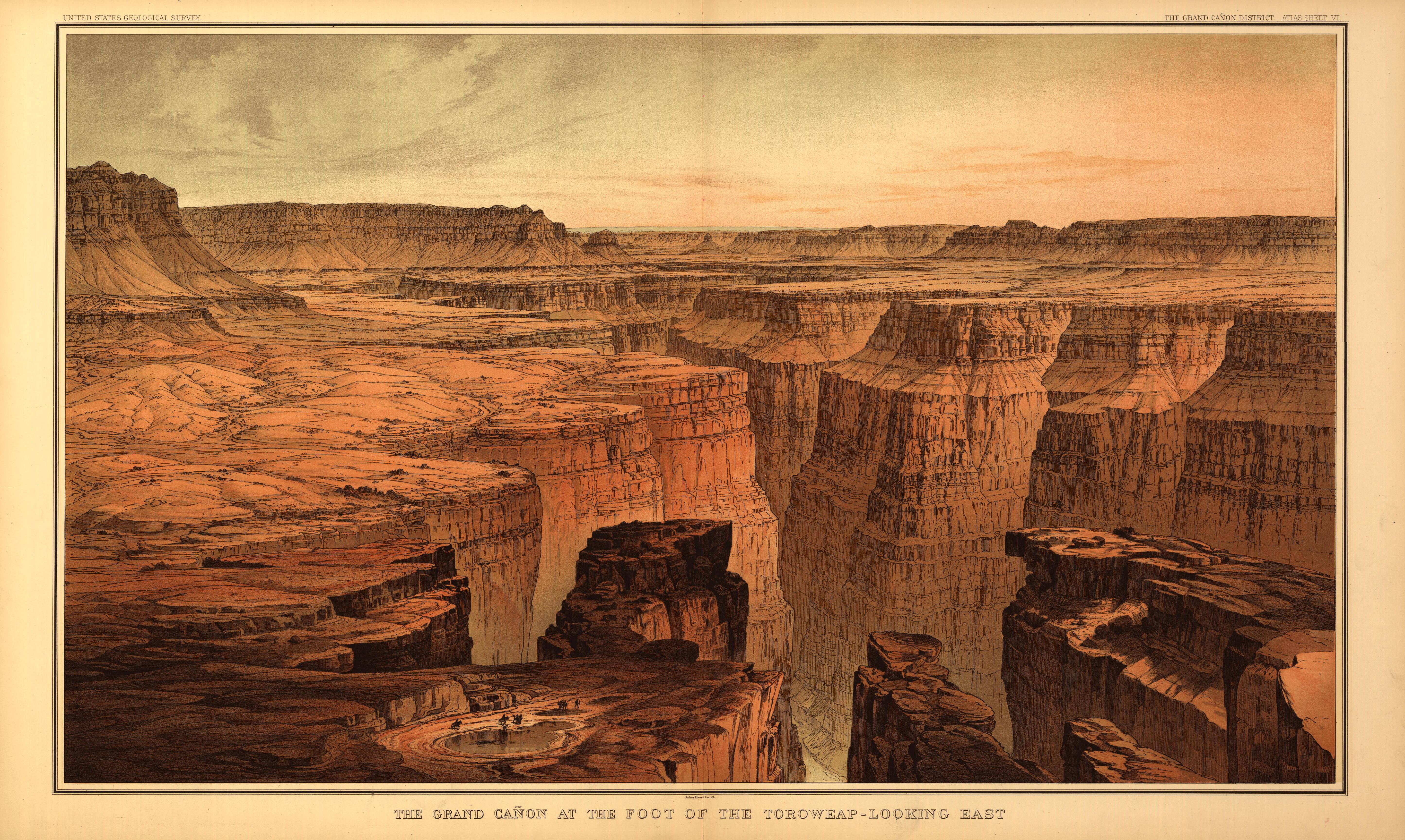 This old map of Arizona, Grand Canyon,  was created by Dutton, Clarence E. (Clarence Edward) in 1882