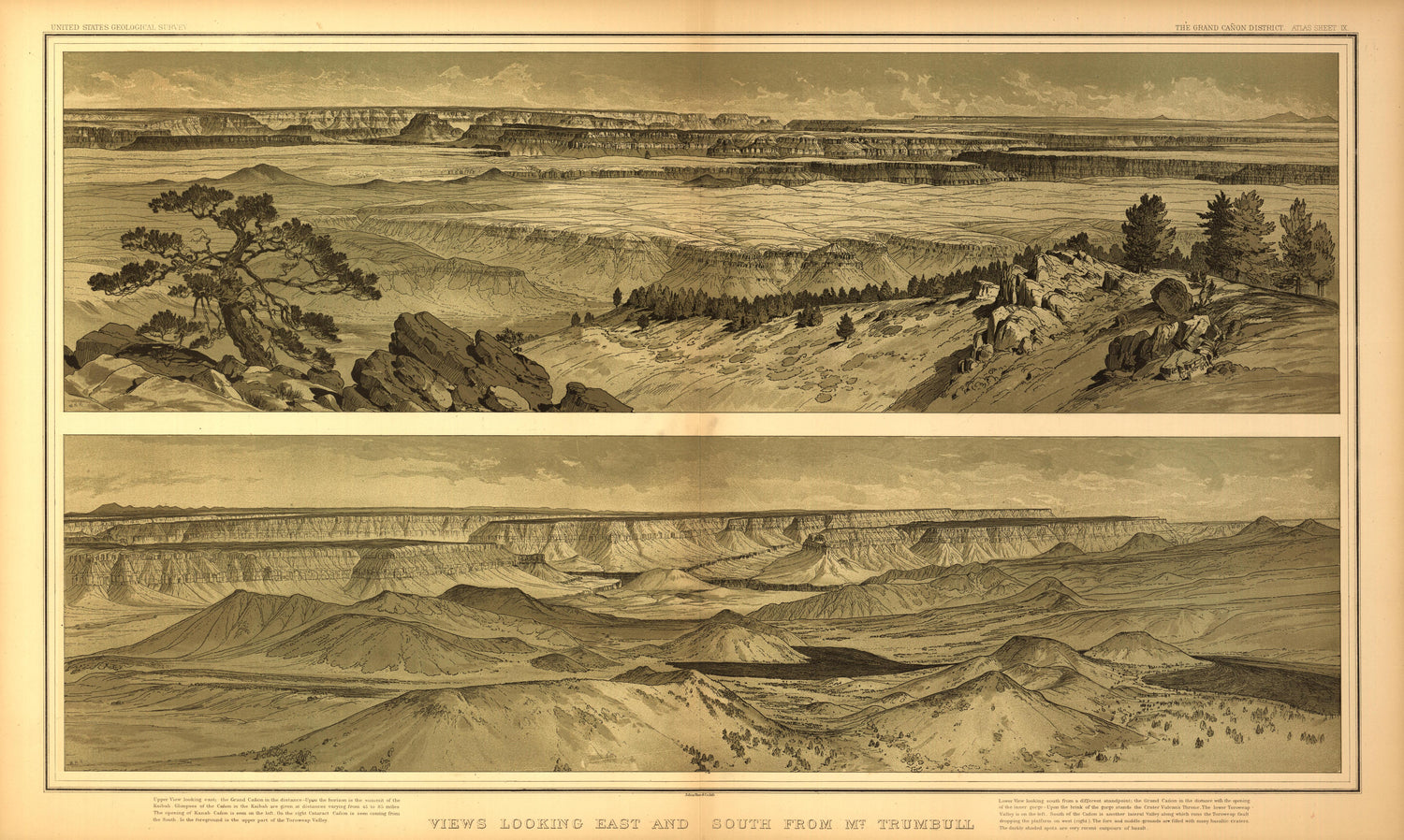This old map of Arizona, Grand Canyon,  was created by Dutton, Clarence E. (Clarence Edward) in 1882