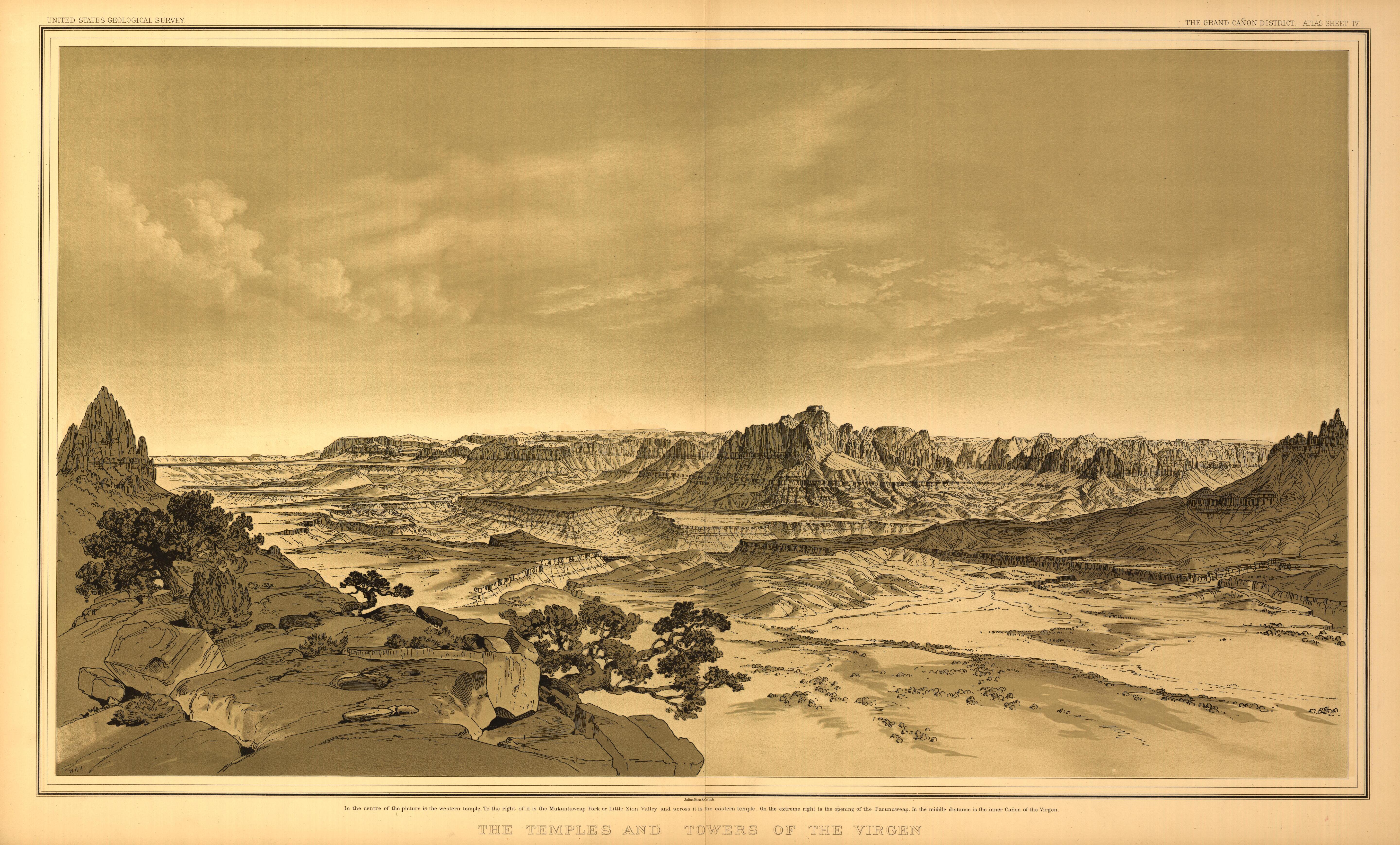 This old map of Arizona, Grand Canyon,  was created by Dutton, Clarence E. (Clarence Edward) in 1882