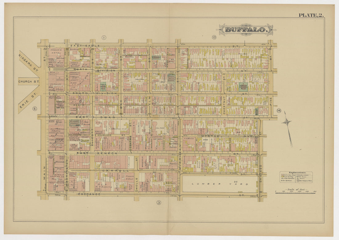 Image 5 of Atlas of the City of Buffalo, N.Y. from Atlas of the City of Buffalo, N.Y 1891 by Relic Map Company