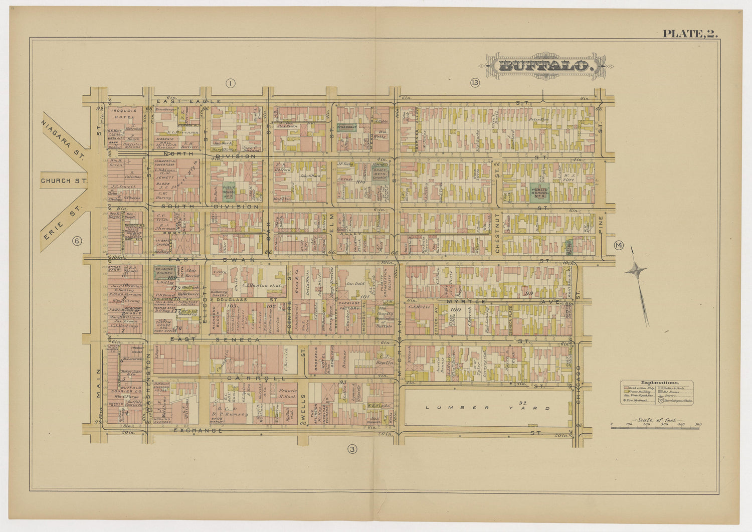 Image 5 of Atlas of the City of Buffalo, N.Y. from Atlas of the City of Buffalo, N.Y 1891 by Relic Map Company