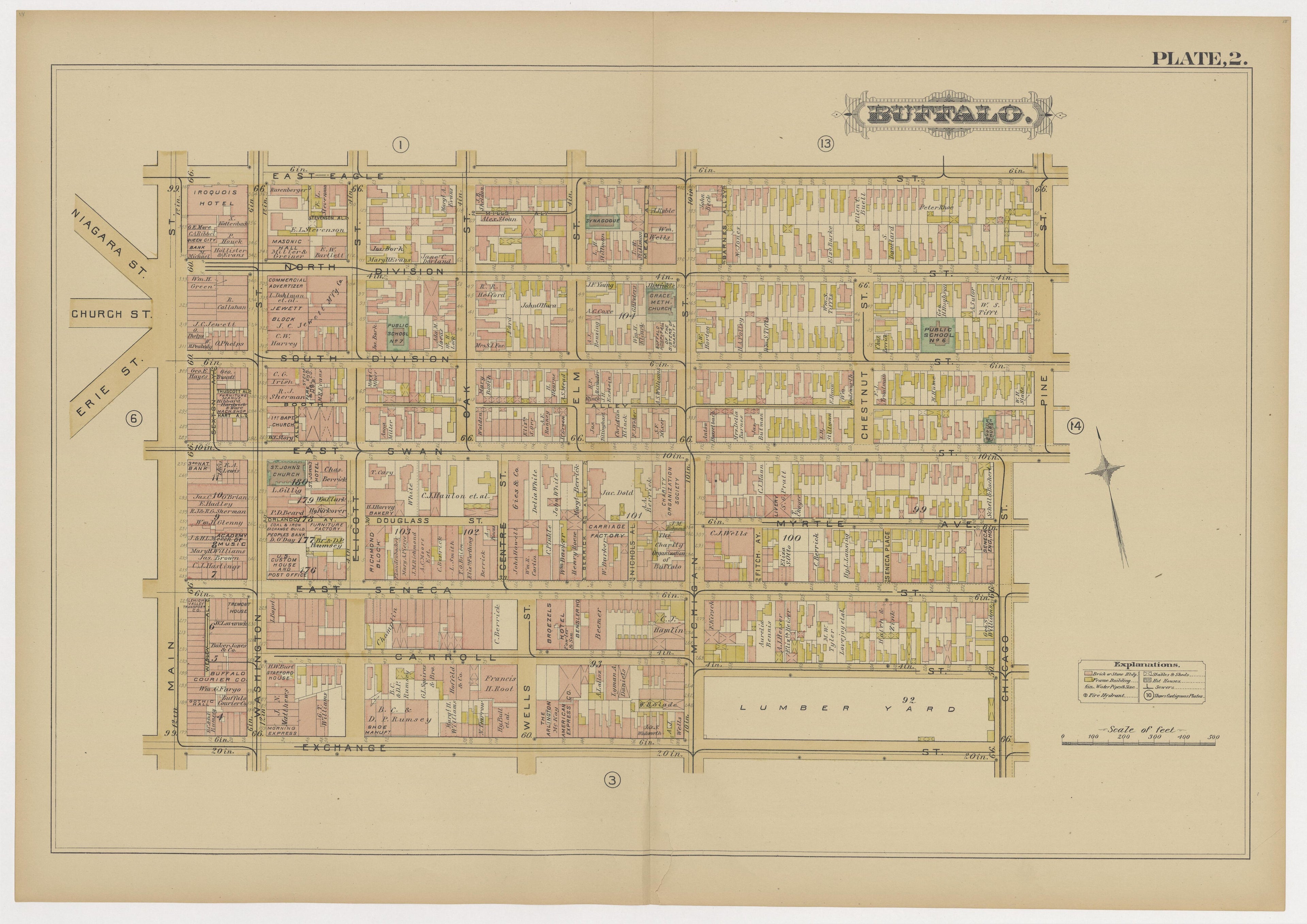 Image 5 of Atlas of the City of Buffalo, N.Y. from Atlas of the City of Buffalo, N.Y 1891 by Relic Map Company