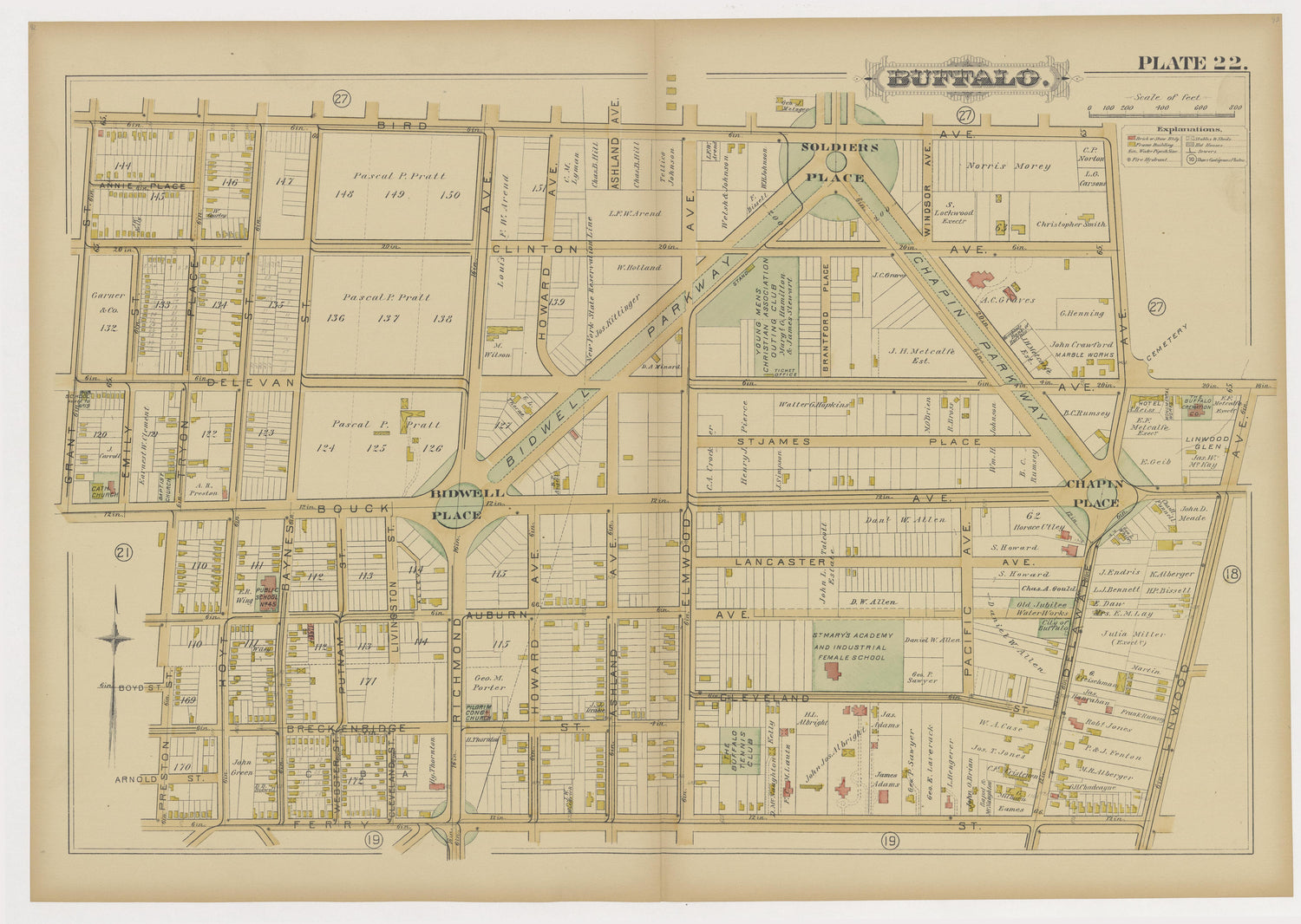 Image 25 of Atlas of the City of Buffalo, N.Y. from Atlas of the City of Buffalo, N.Y 1891 by Relic Map Company