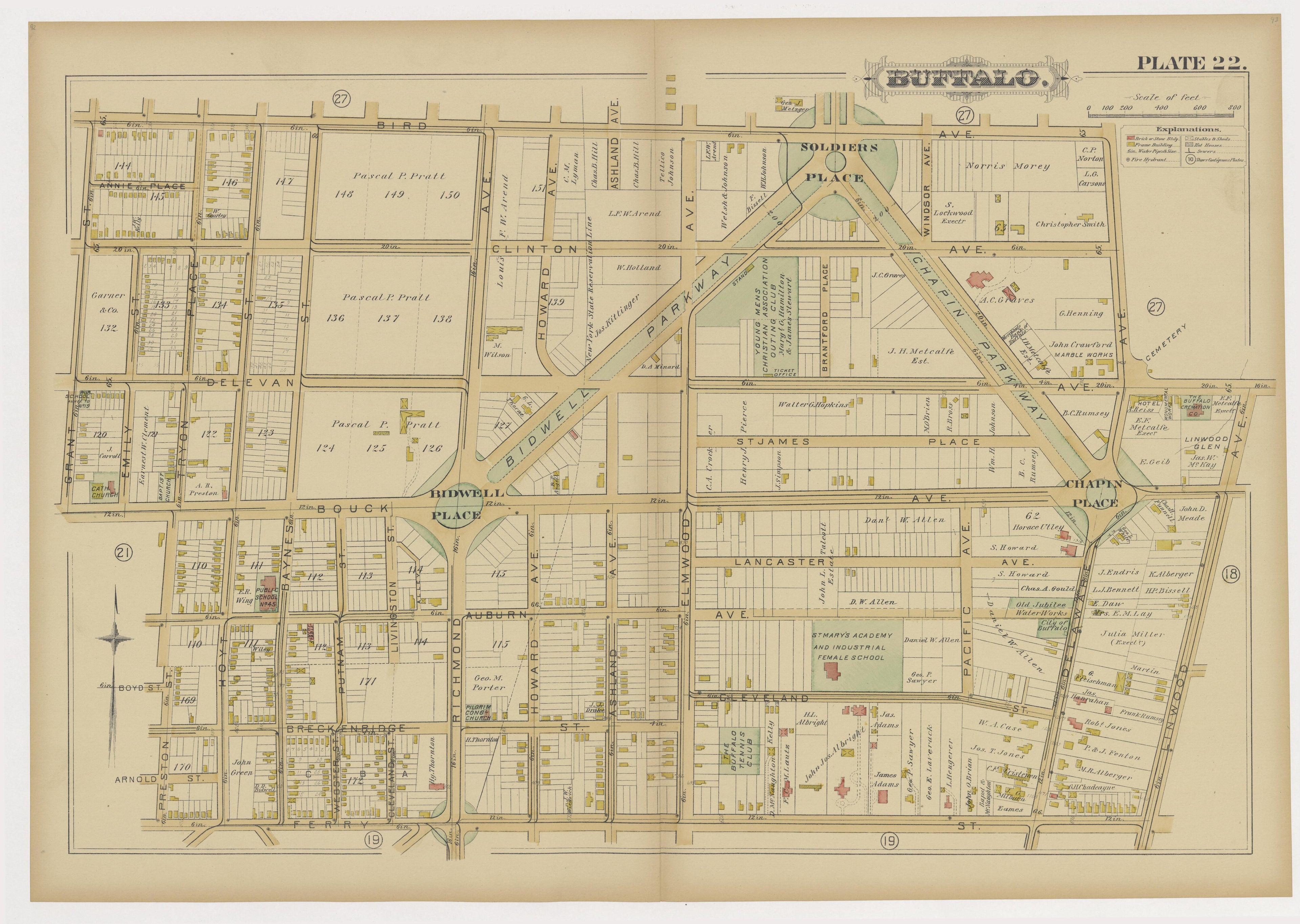 Image 25 of Atlas of the City of Buffalo, N.Y. from Atlas of the City of Buffalo, N.Y 1891 by Relic Map Company