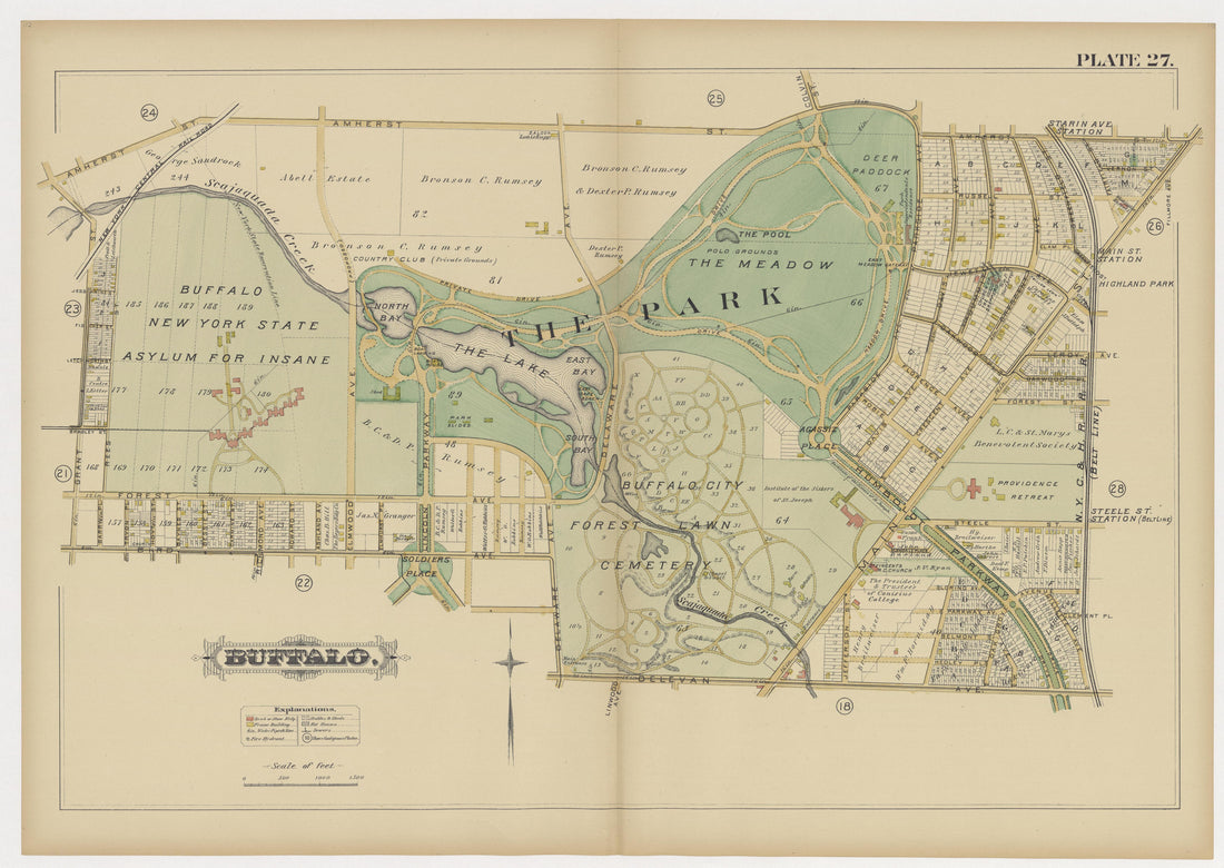 Image 30 of Atlas of the City of Buffalo, N.Y. from Atlas of the City of Buffalo, N.Y 1891 by Relic Map Company