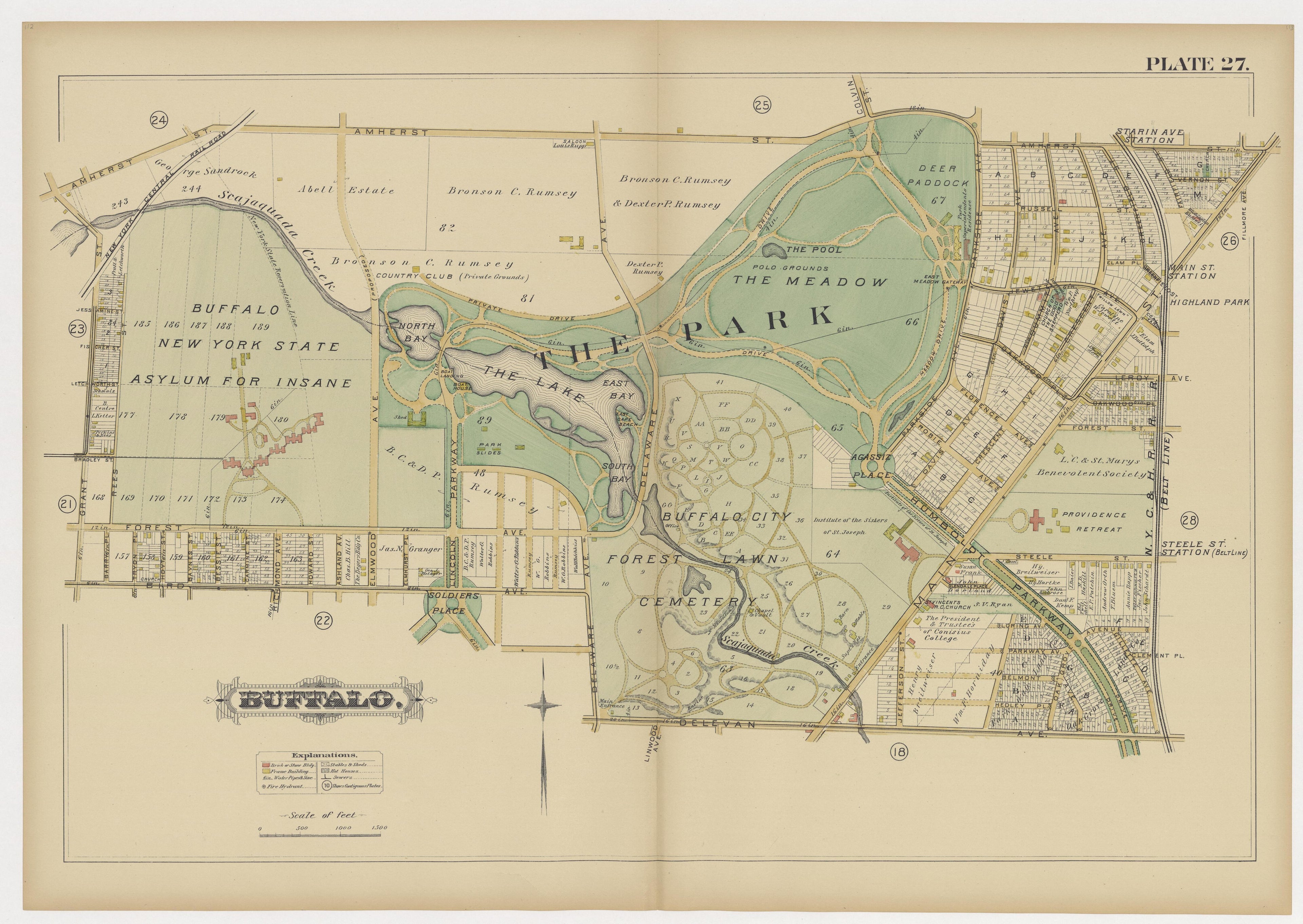 Image 30 of Atlas of the City of Buffalo, N.Y. from Atlas of the City of Buffalo, N.Y 1891 by Relic Map Company