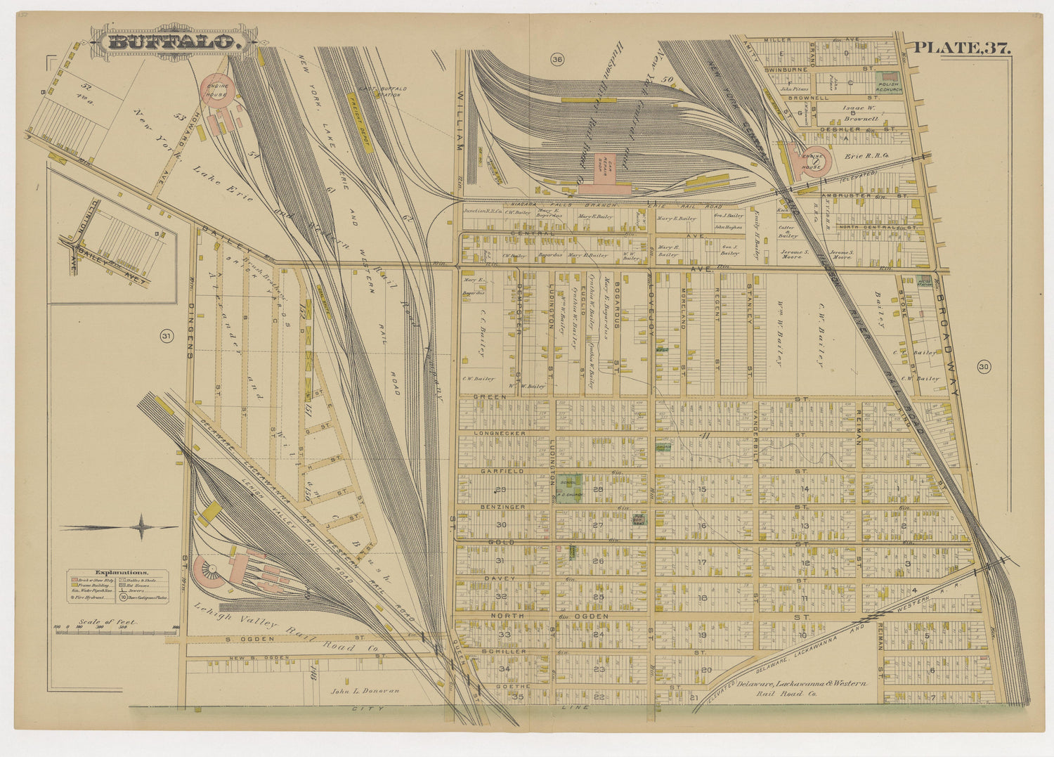 Image 40 of Atlas of the City of Buffalo, N.Y. from Atlas of the City of Buffalo, N.Y 1891 by Relic Map Company