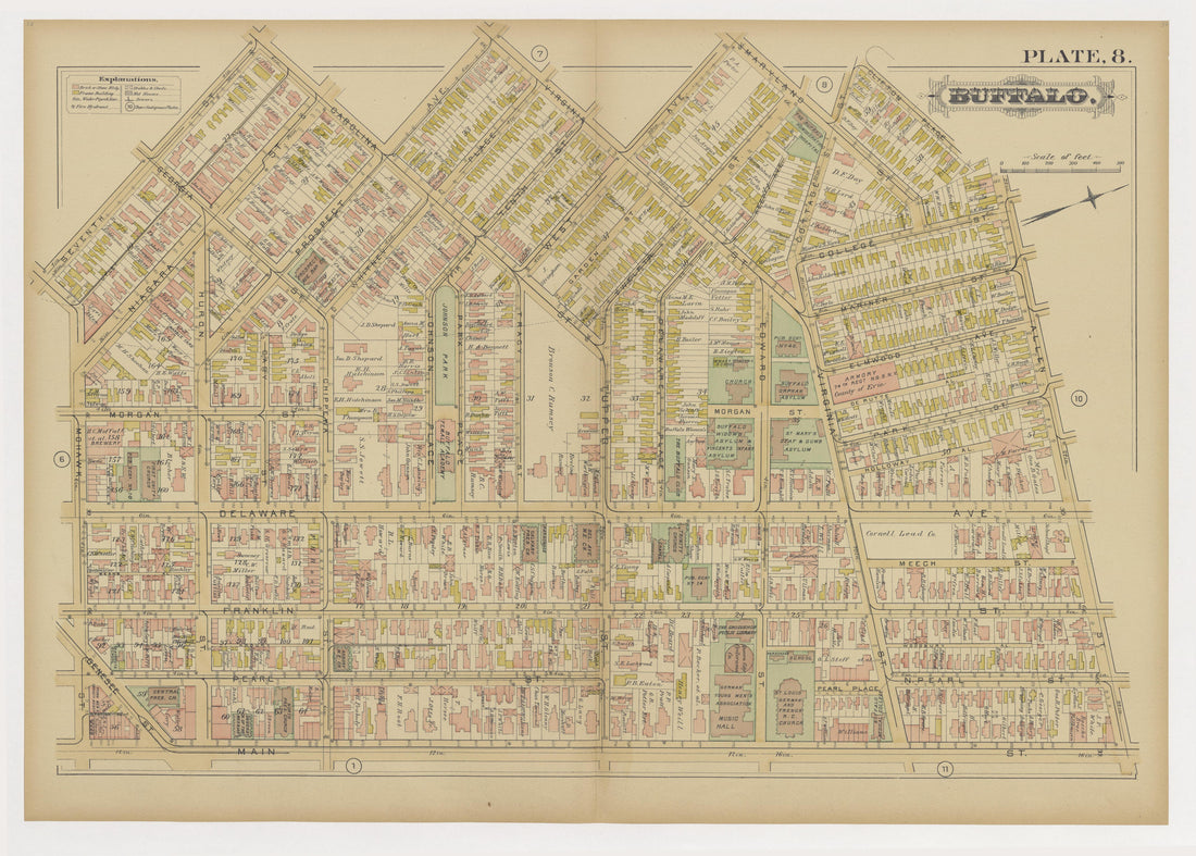 Image 11 of Atlas of the City of Buffalo, N.Y. from Atlas of the City of Buffalo, N.Y 1891 by Relic Map Company