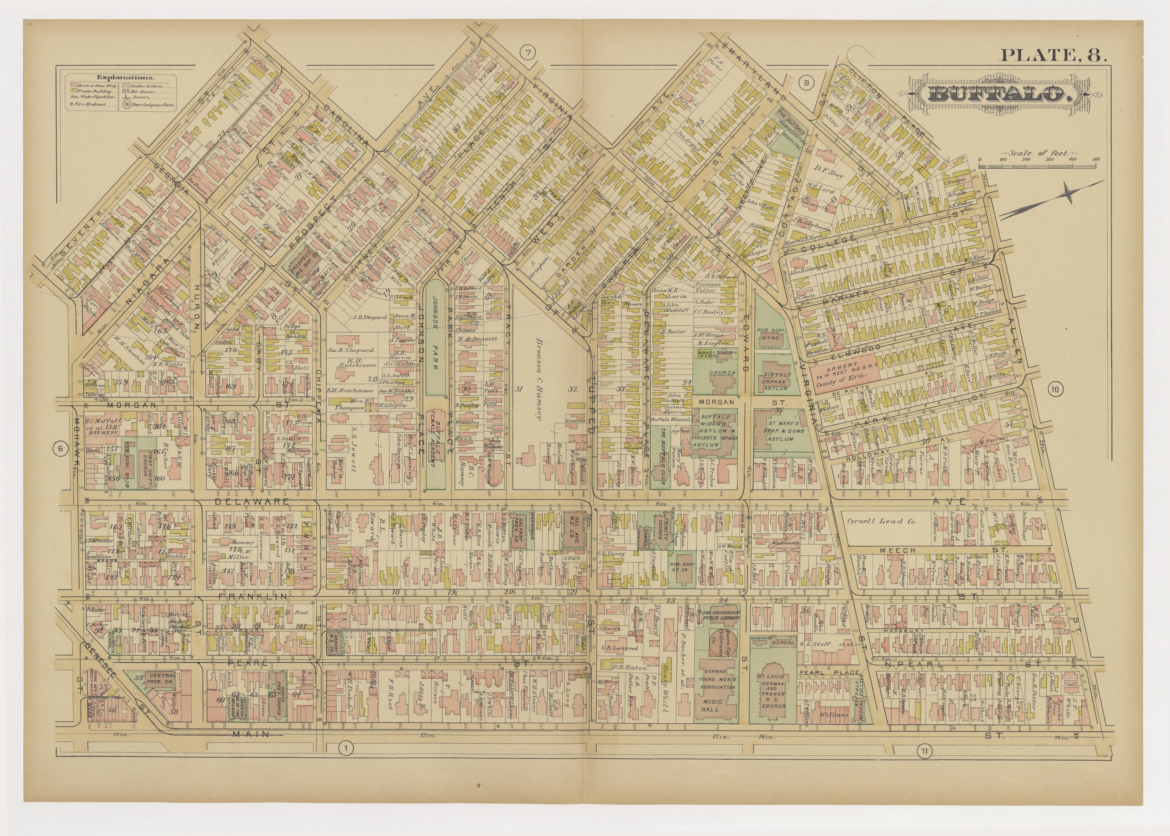 Image 11 of Atlas of the City of Buffalo, N.Y. from Atlas of the City of Buffalo, N.Y 1891 by Relic Map Company