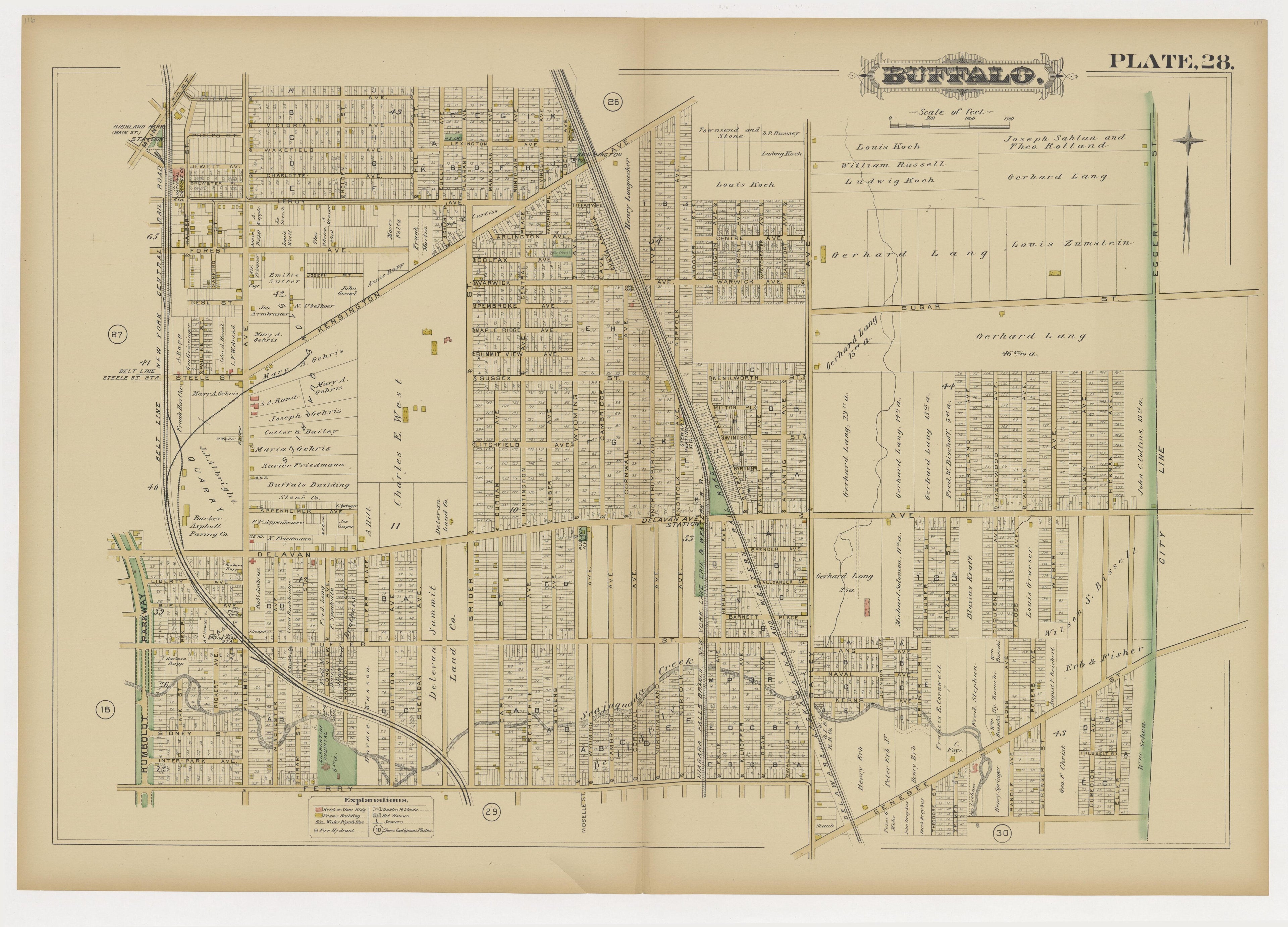 Image 31 of Atlas of the City of Buffalo, N.Y. from Atlas of the City of Buffalo, N.Y 1891 by Relic Map Company