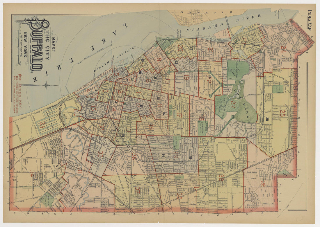 Image 3 of Atlas of the City of Buffalo, N.Y. from Atlas of the City of Buffalo, N.Y 1891 by Relic Map Company