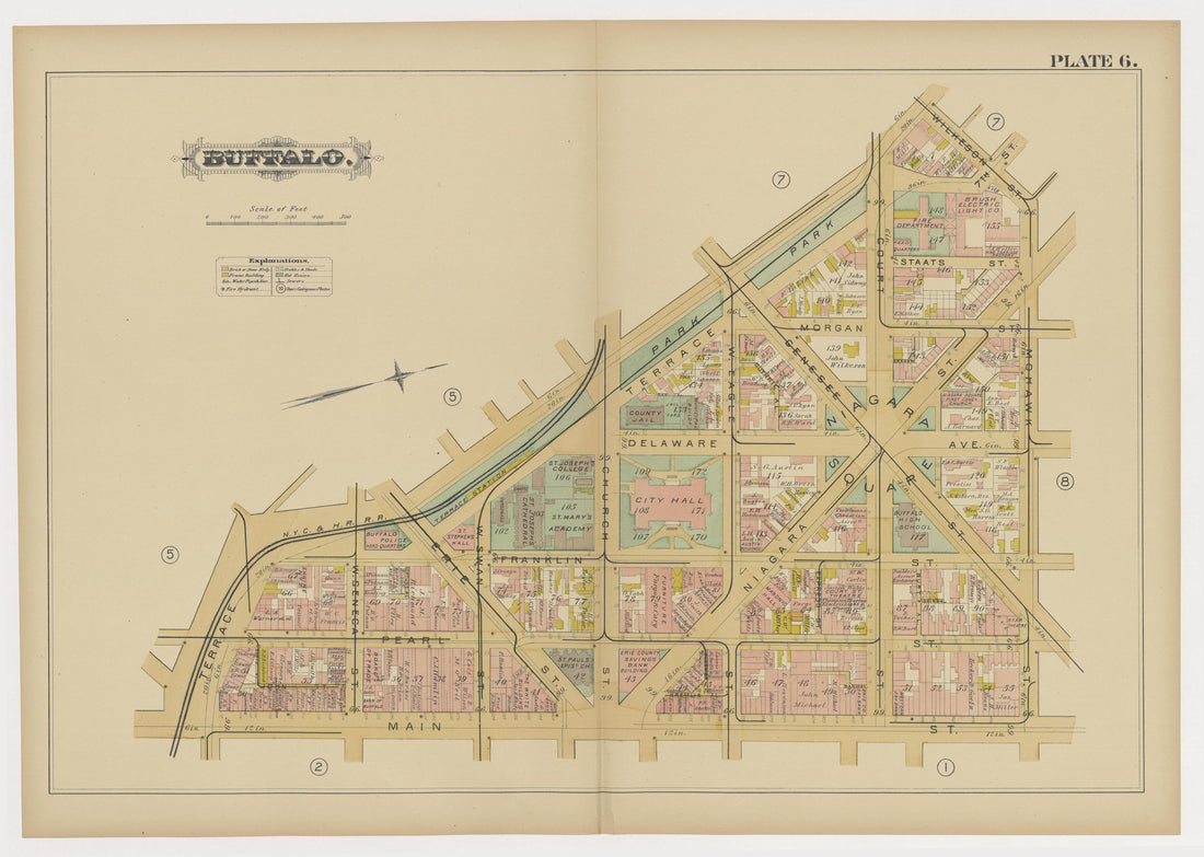 Image 9 of Atlas of the City of Buffalo, N.Y. from Atlas of the City of Buffalo, N.Y 1891 by Relic Map Company