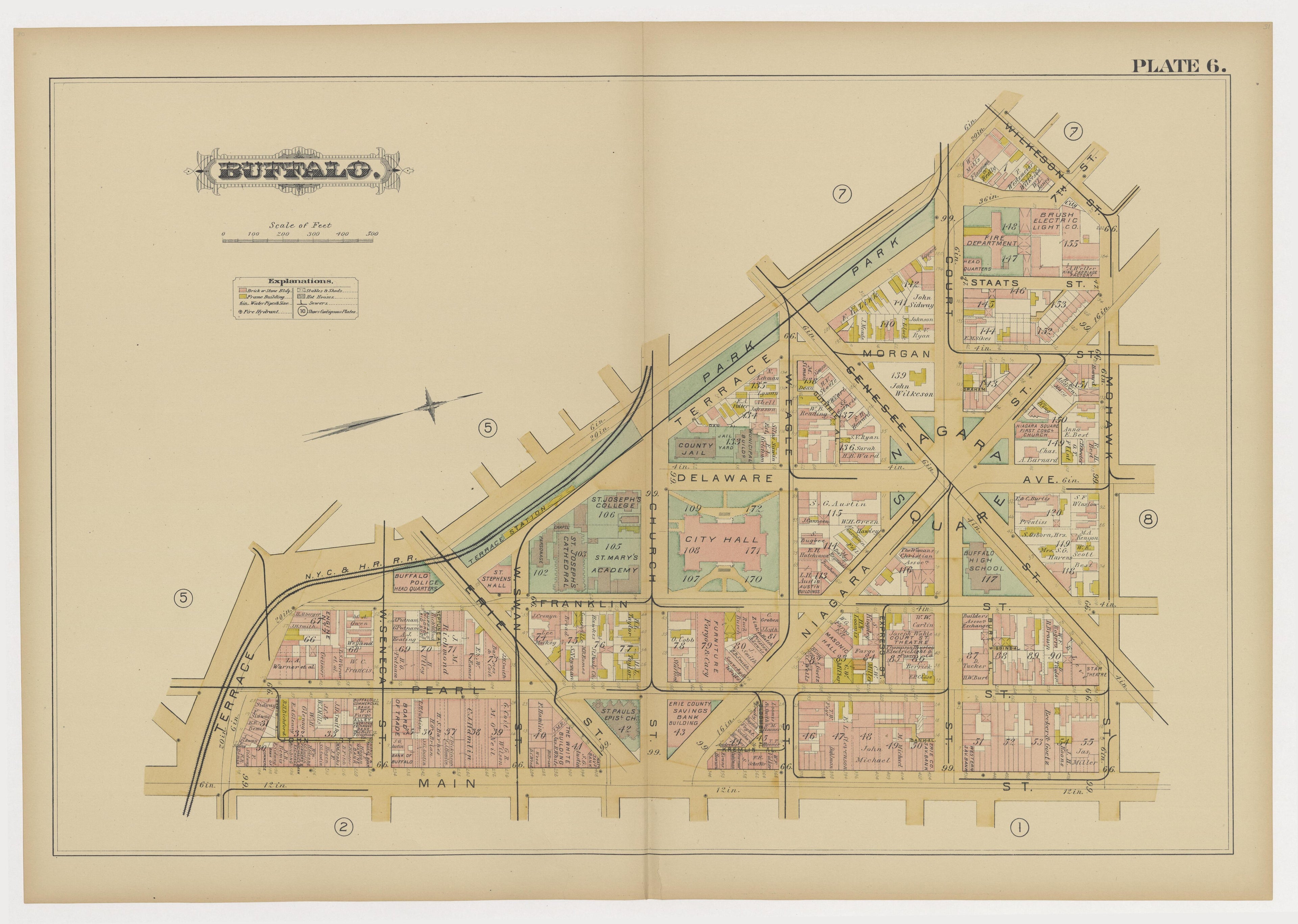 Image 9 of Atlas of the City of Buffalo, N.Y. from Atlas of the City of Buffalo, N.Y 1891 by Relic Map Company