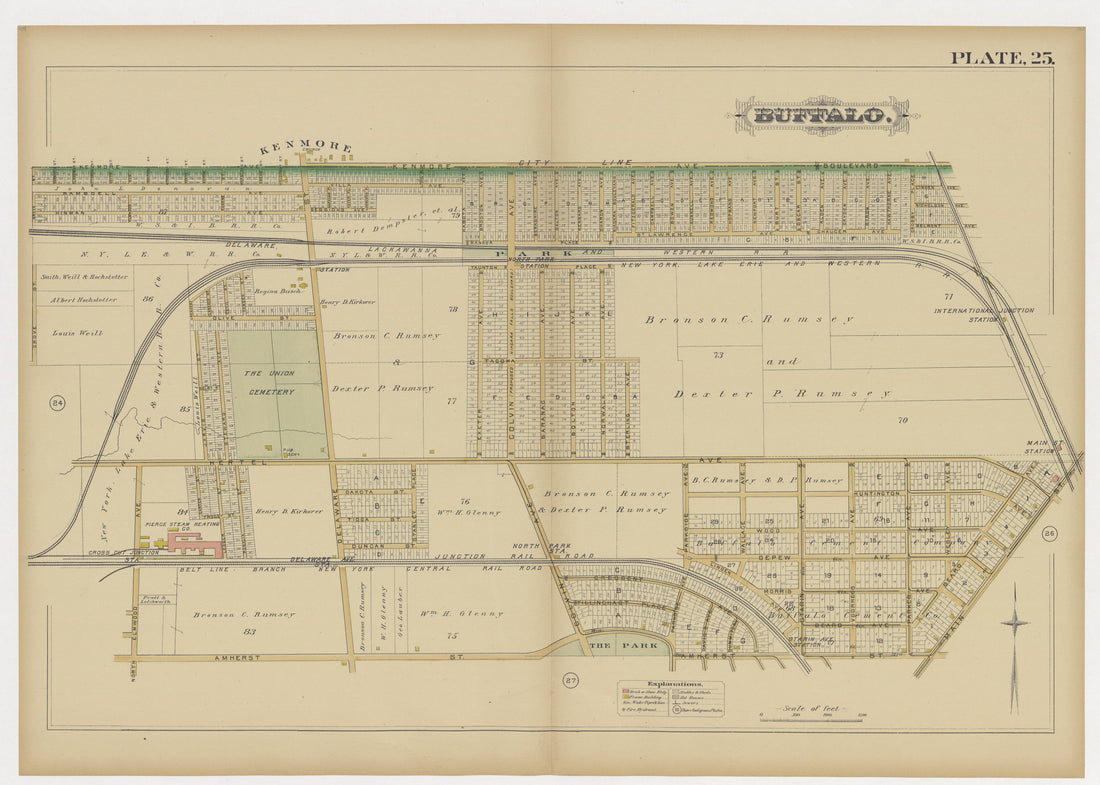 Image 28 of Atlas of the City of Buffalo, N.Y. from Atlas of the City of Buffalo, N.Y 1891 by Relic Map Company