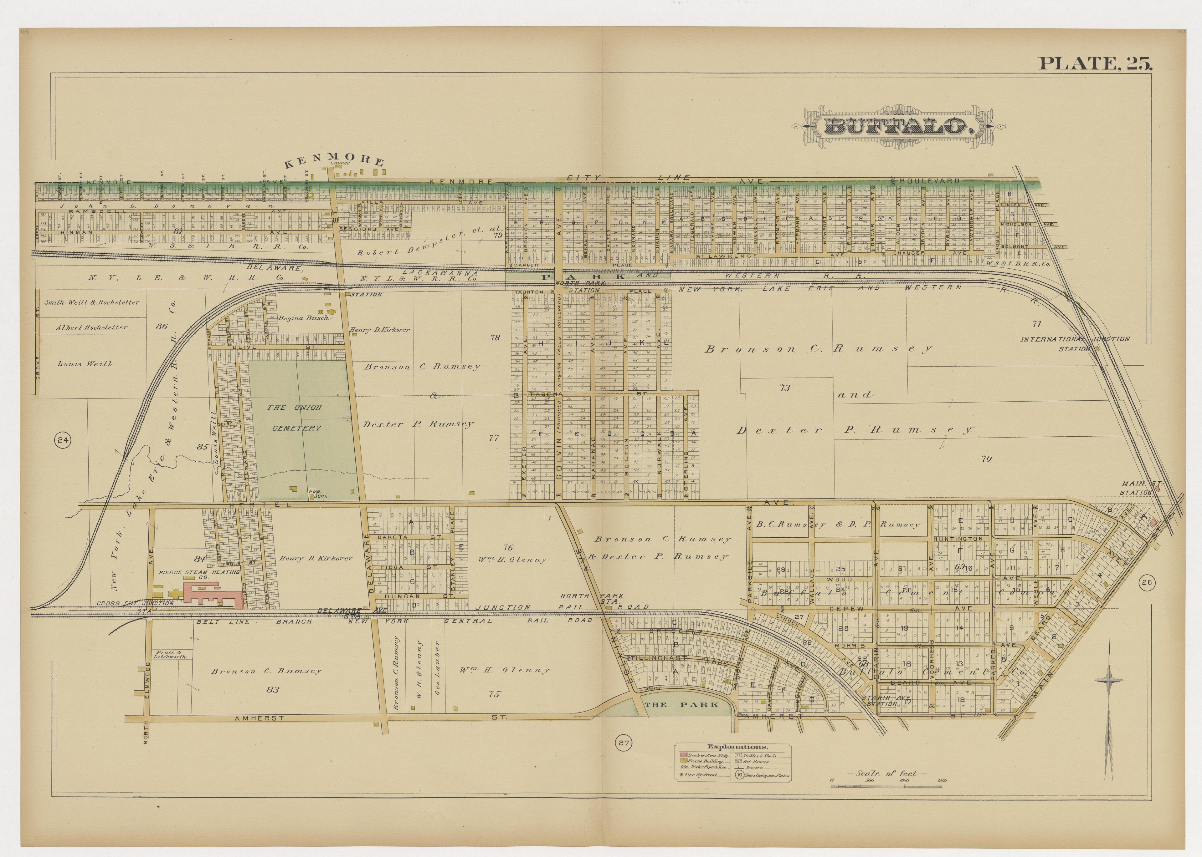 Image 28 of Atlas of the City of Buffalo, N.Y. from Atlas of the City of Buffalo, N.Y 1891 by Relic Map Company