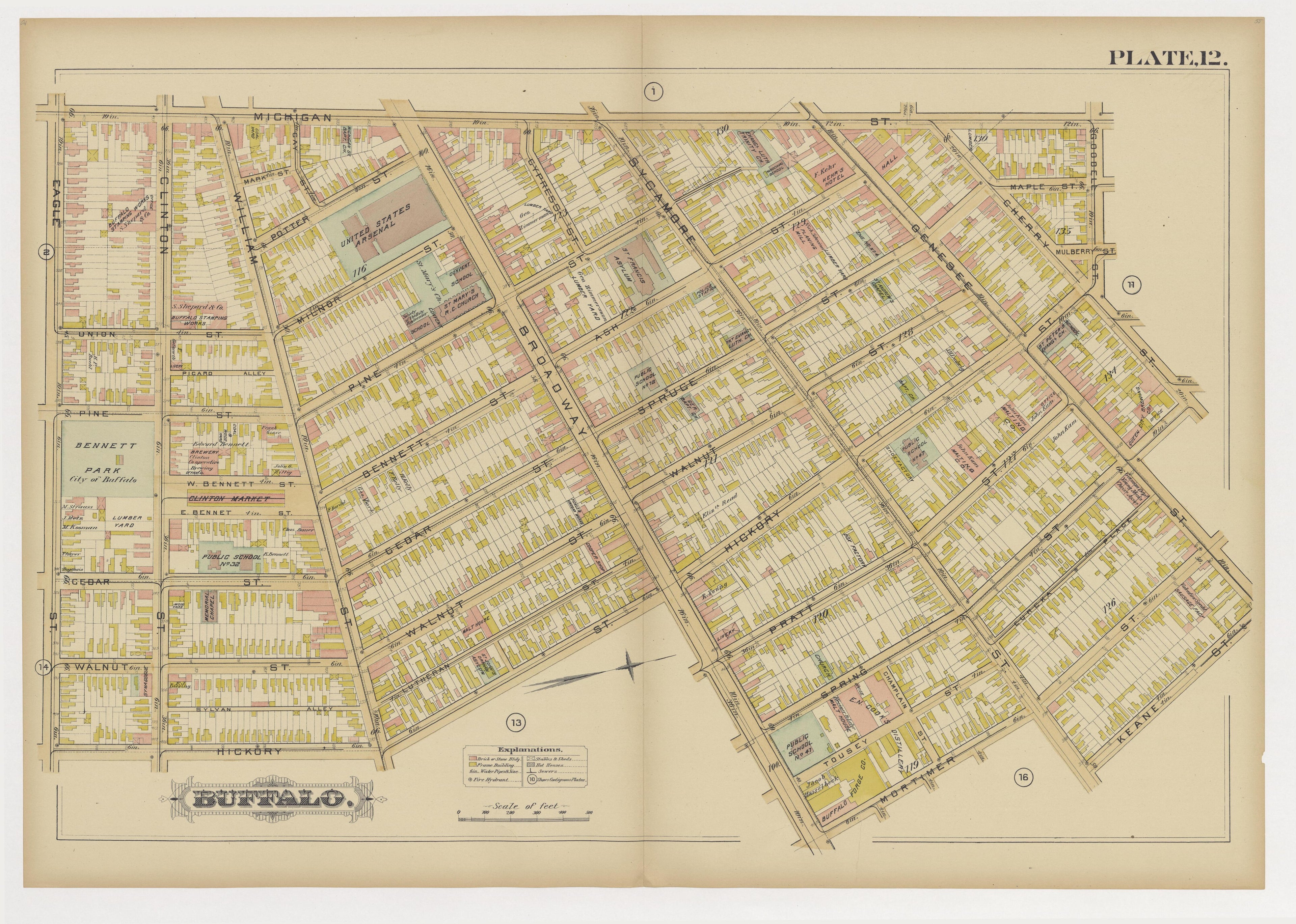 Image 15 of Atlas of the City of Buffalo, N.Y. from Atlas of the City of Buffalo, N.Y 1891 by Relic Map Company