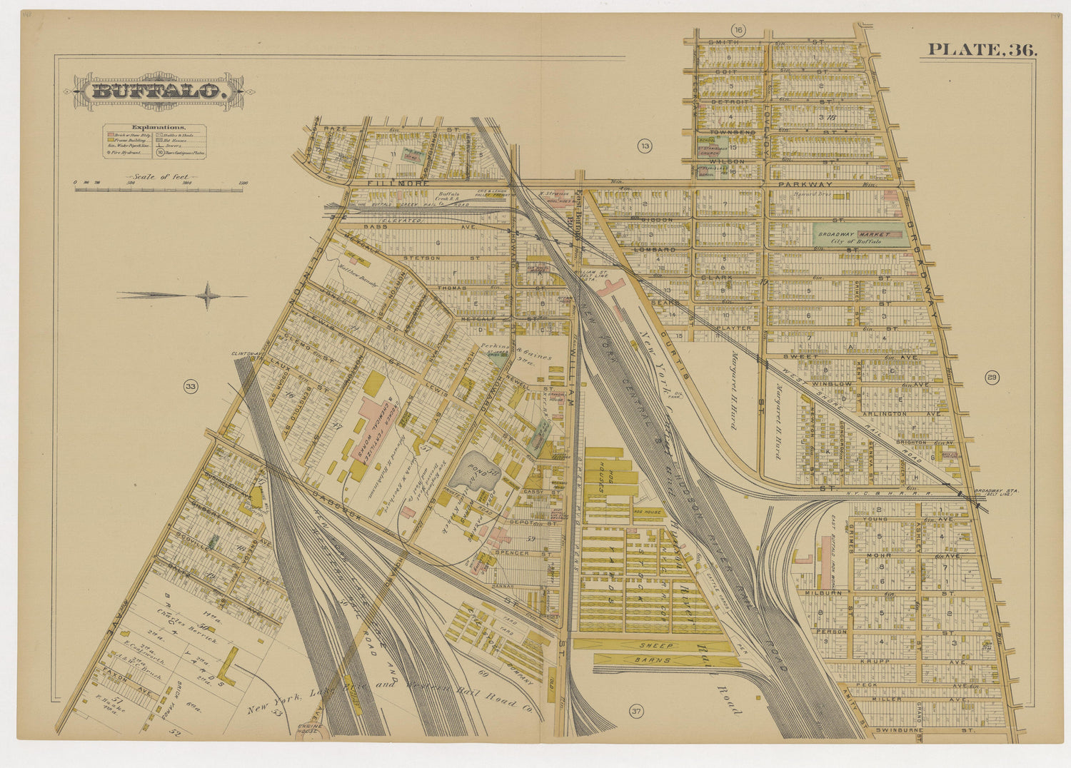Image 39 of Atlas of the City of Buffalo, N.Y. from Atlas of the City of Buffalo, N.Y 1891 by Relic Map Company