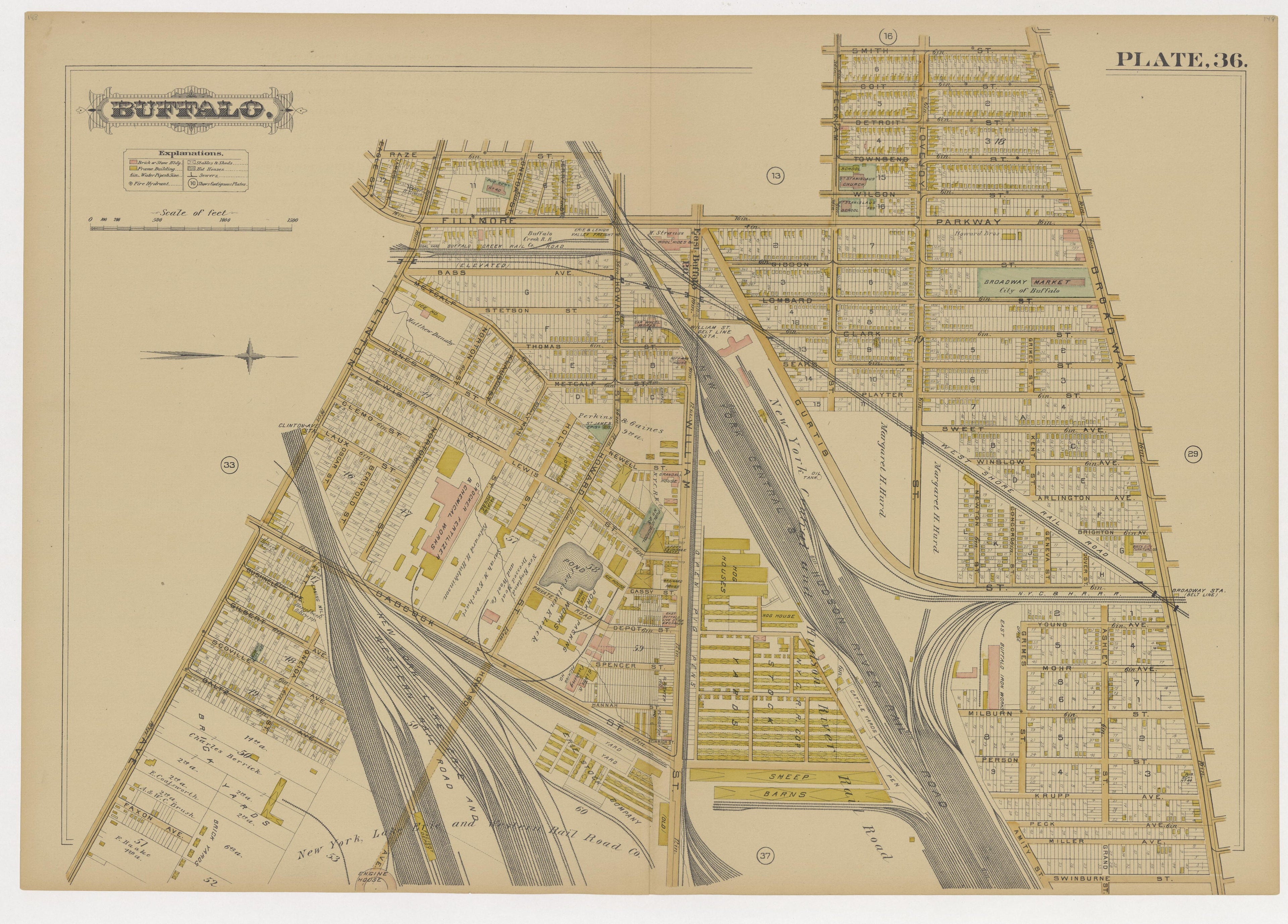 Image 39 of Atlas of the City of Buffalo, N.Y. from Atlas of the City of Buffalo, N.Y 1891 by Relic Map Company