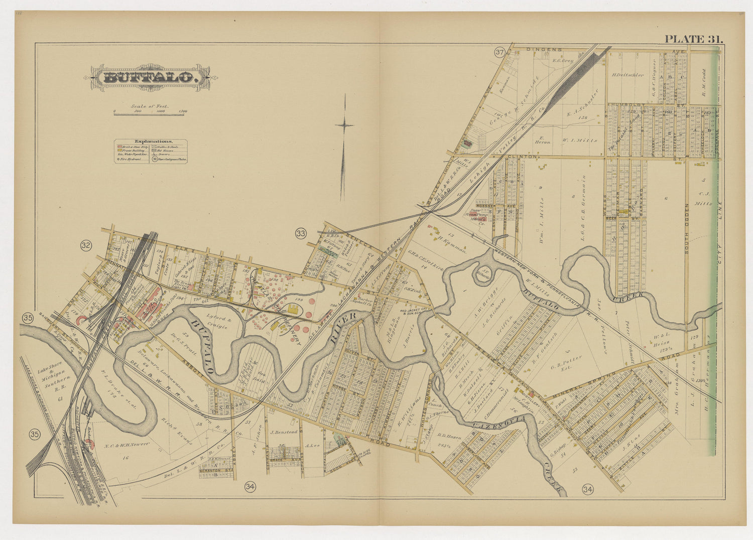 Image 34 of Atlas of the City of Buffalo, N.Y. from Atlas of the City of Buffalo, N.Y 1891 by Relic Map Company