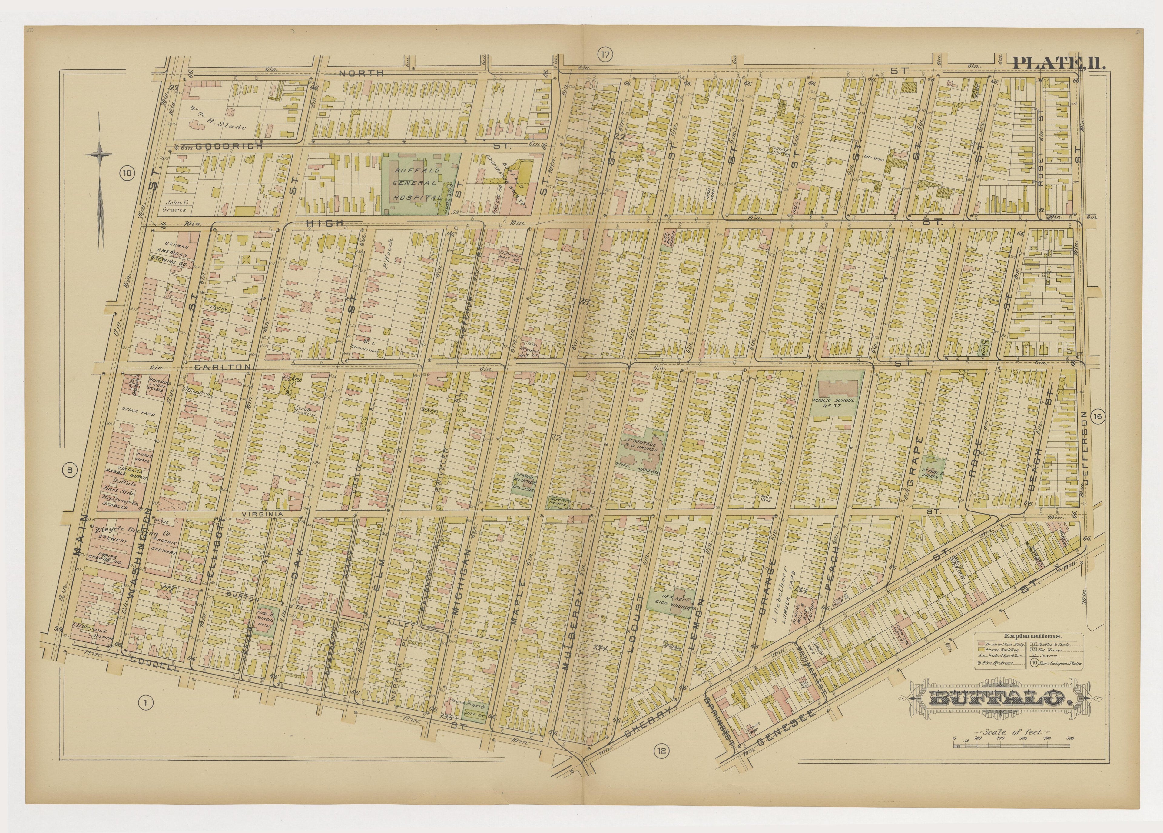 Image 14 of Atlas of the City of Buffalo, N.Y. from Atlas of the City of Buffalo, N.Y 1891 by Relic Map Company