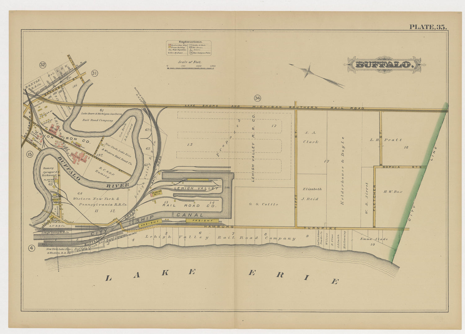 Image 38 of Atlas of the City of Buffalo, N.Y. from Atlas of the City of Buffalo, N.Y 1891 by Relic Map Company