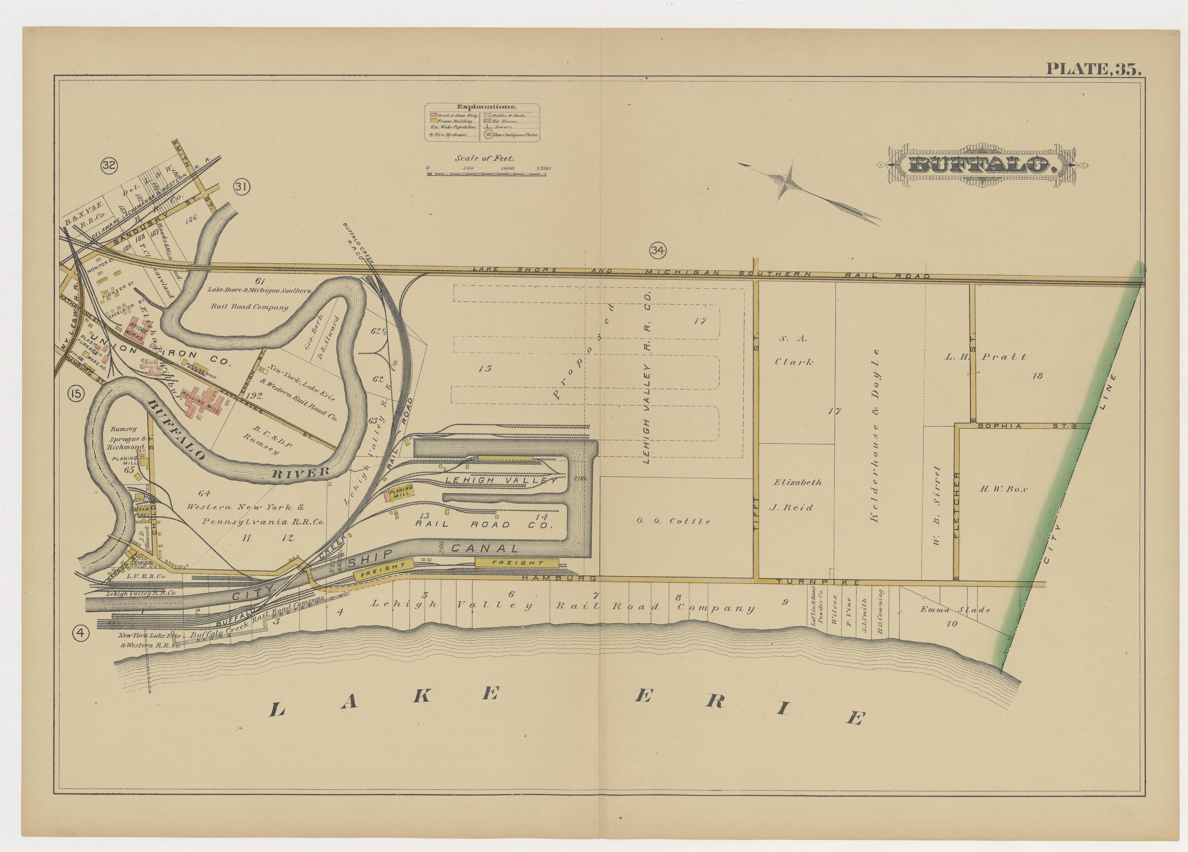 Image 38 of Atlas of the City of Buffalo, N.Y. from Atlas of the City of Buffalo, N.Y 1891 by Relic Map Company