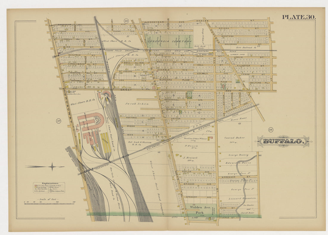 Image 33 of Atlas of the City of Buffalo, N.Y. from Atlas of the City of Buffalo, N.Y 1891 by Relic Map Company