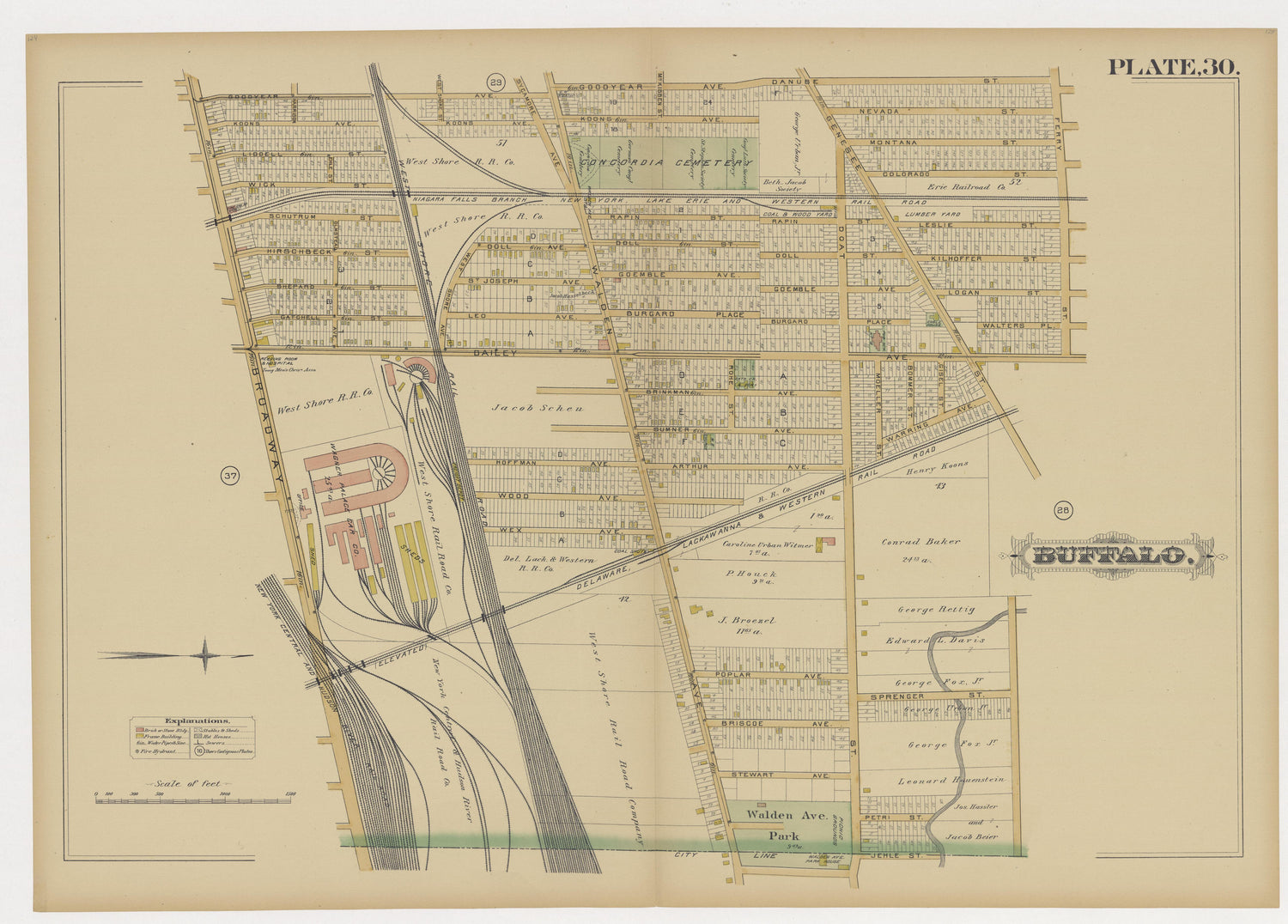 Image 33 of Atlas of the City of Buffalo, N.Y. from Atlas of the City of Buffalo, N.Y 1891 by Relic Map Company