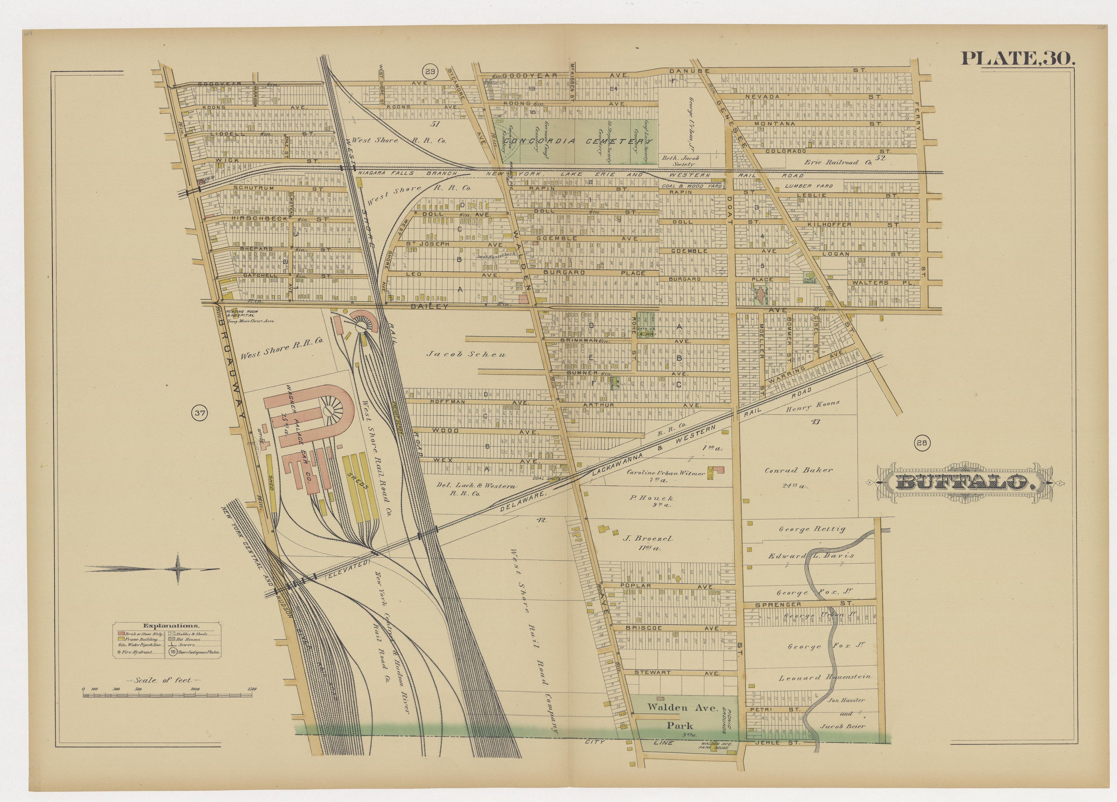 Image 33 of Atlas of the City of Buffalo, N.Y. from Atlas of the City of Buffalo, N.Y 1891 by Relic Map Company
