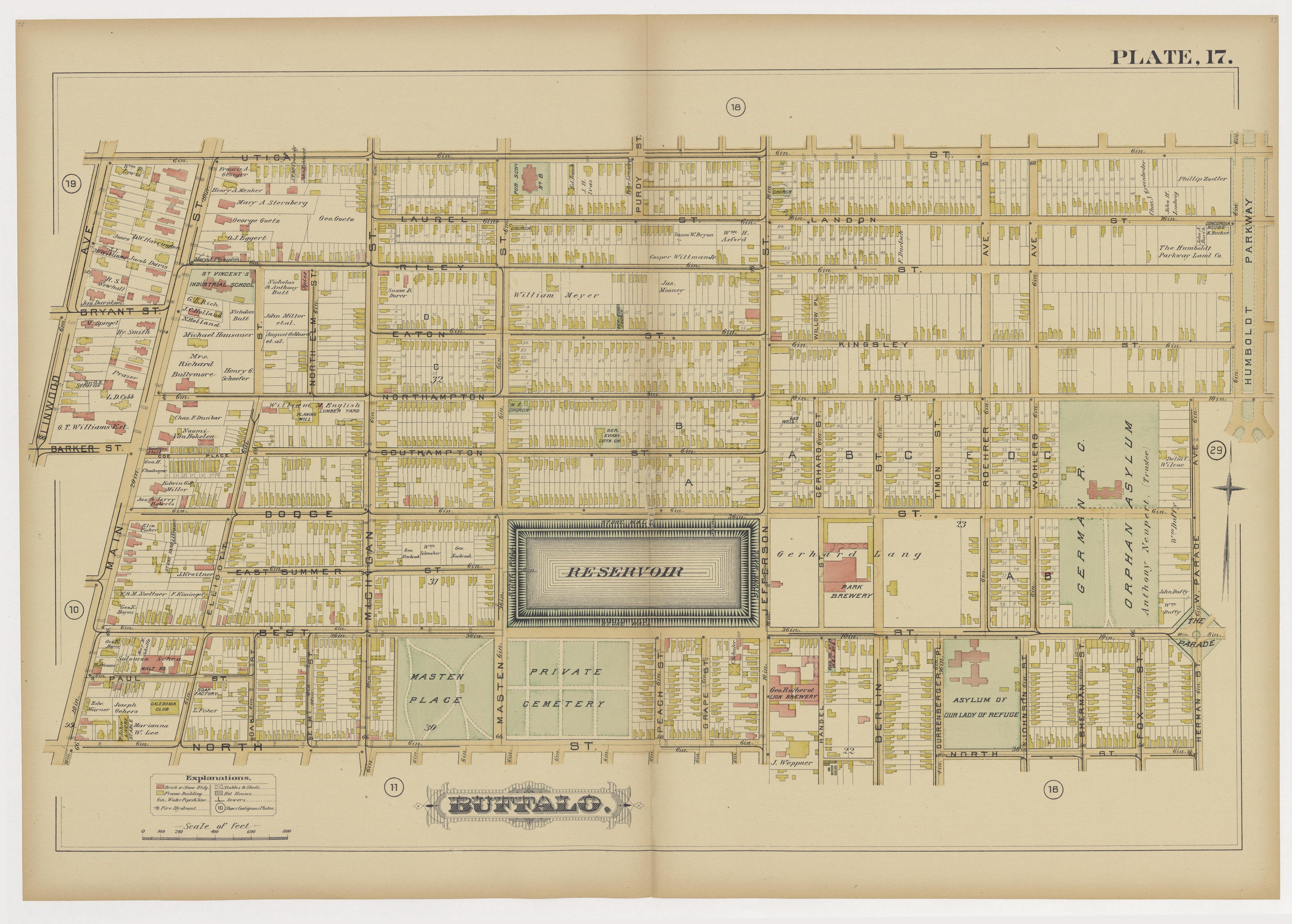 Image 20 of Atlas of the City of Buffalo, N.Y. from Atlas of the City of Buffalo, N.Y 1891 by Relic Map Company