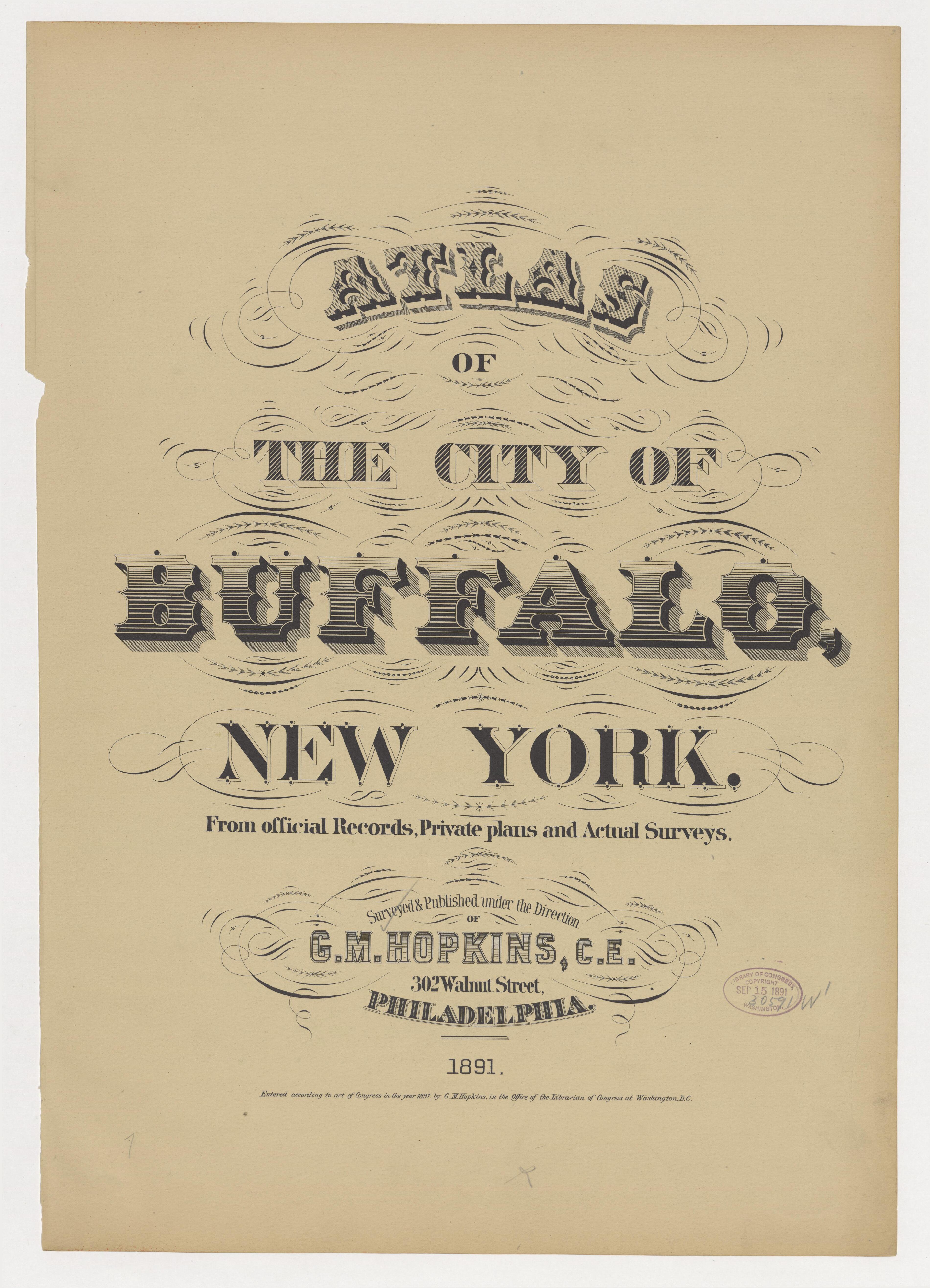 Image 2 of Atlas of the City of Buffalo, N.Y. from Atlas of the City of Buffalo, N.Y 1891 by Relic Map Company