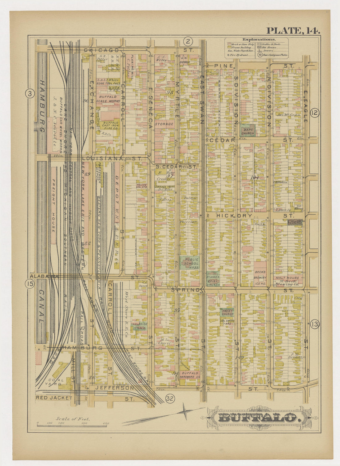 Image 17 of Atlas of the City of Buffalo, N.Y. from Atlas of the City of Buffalo, N.Y 1891 by Relic Map Company