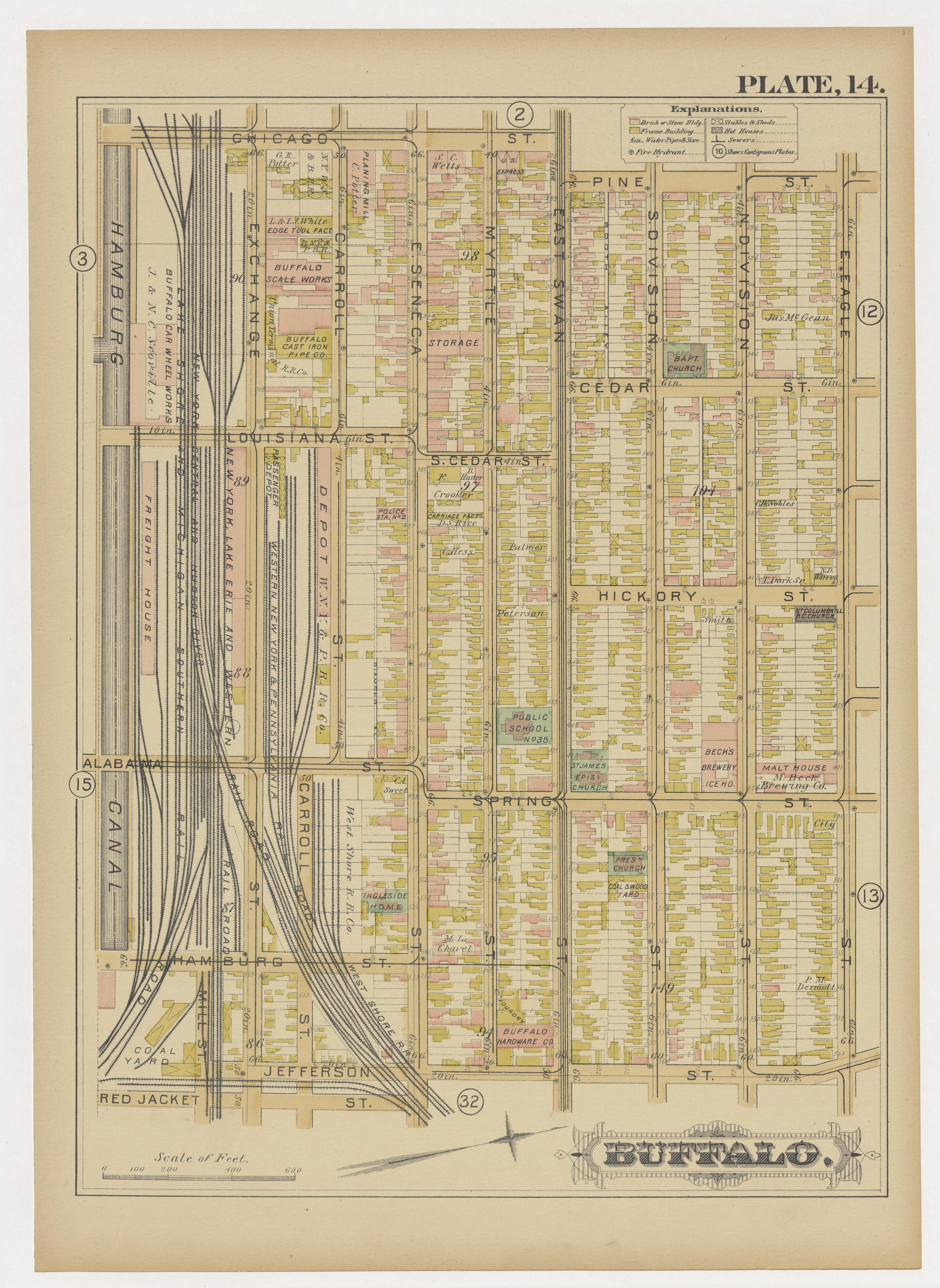 Image 17 of Atlas of the City of Buffalo, N.Y. from Atlas of the City of Buffalo, N.Y 1891 by Relic Map Company