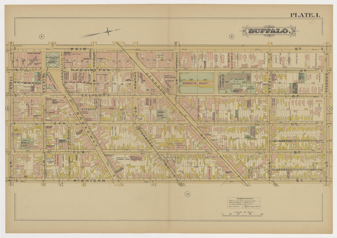 Image 4 of Atlas of the City of Buffalo, N.Y. from Atlas of the City of Buffalo, N.Y 1891 by Relic Map Company