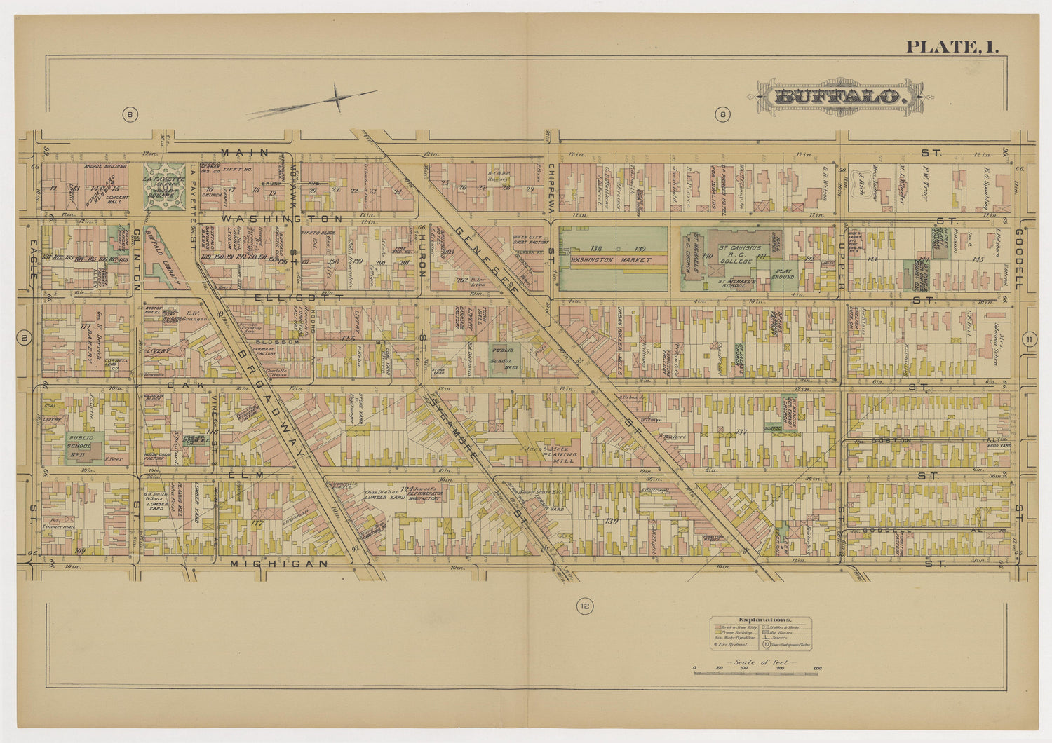 Image 4 of Atlas of the City of Buffalo, N.Y. from Atlas of the City of Buffalo, N.Y 1891 by Relic Map Company