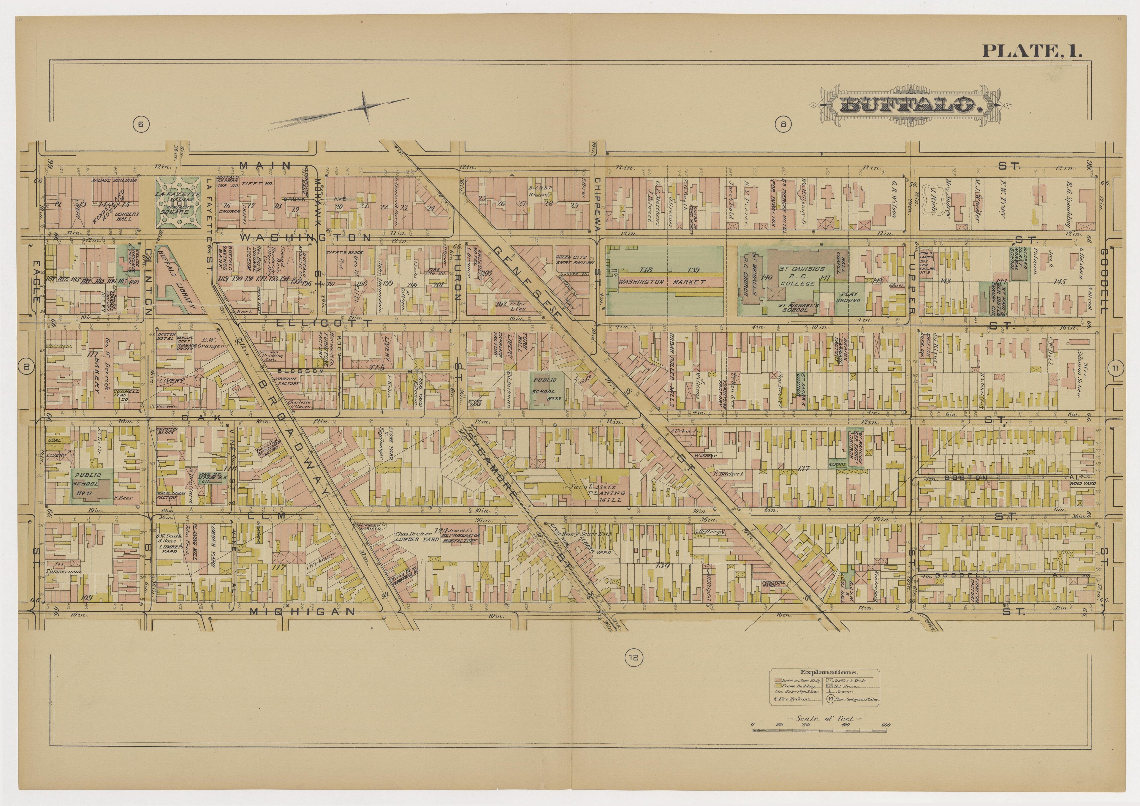 Image 4 of Atlas of the City of Buffalo, N.Y. from Atlas of the City of Buffalo, N.Y 1891 by Relic Map Company