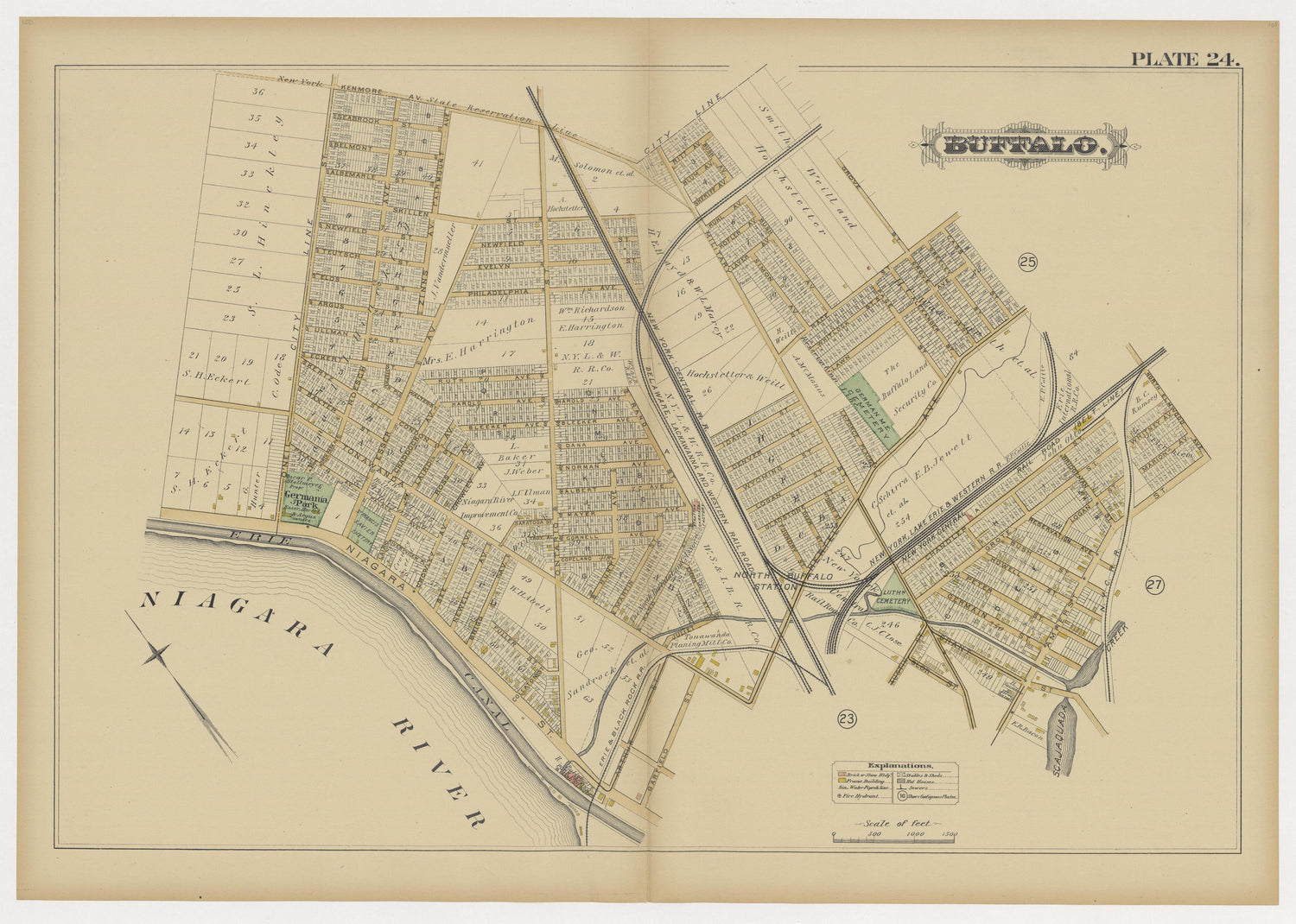 Image 27 of Atlas of the City of Buffalo, N.Y. from Atlas of the City of Buffalo, N.Y 1891 by Relic Map Company