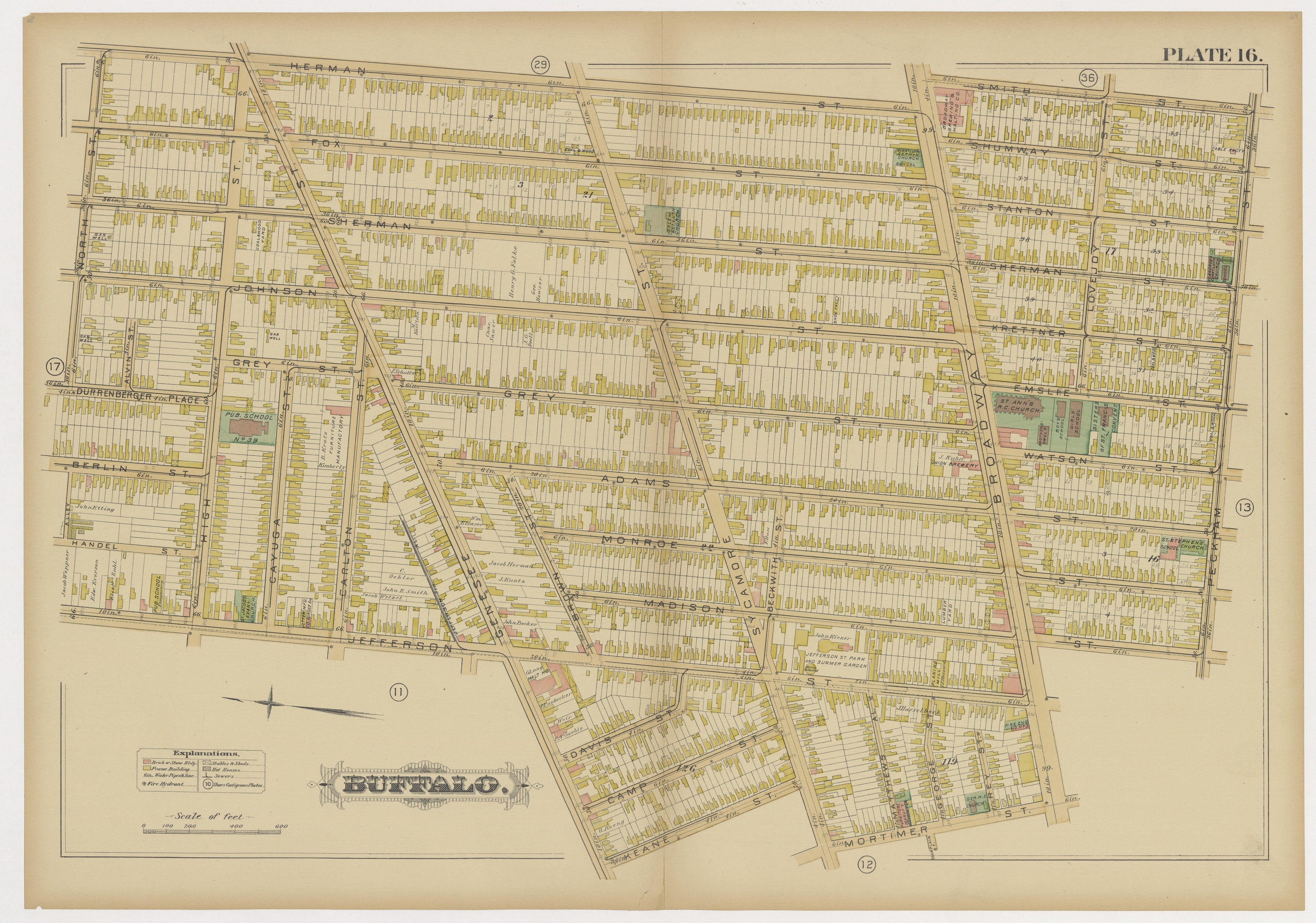 Image 19 of Atlas of the City of Buffalo, N.Y. from Atlas of the City of Buffalo, N.Y 1891 by Relic Map Company
