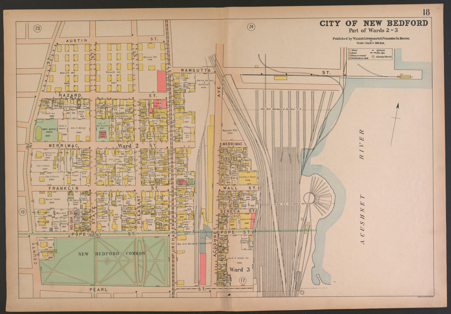 City of New Bedford--continued from Atlas of the City of New Bedford, Massachusetts : Based On Plans In the Office of the City Engineer 1911 by Relic Map Company