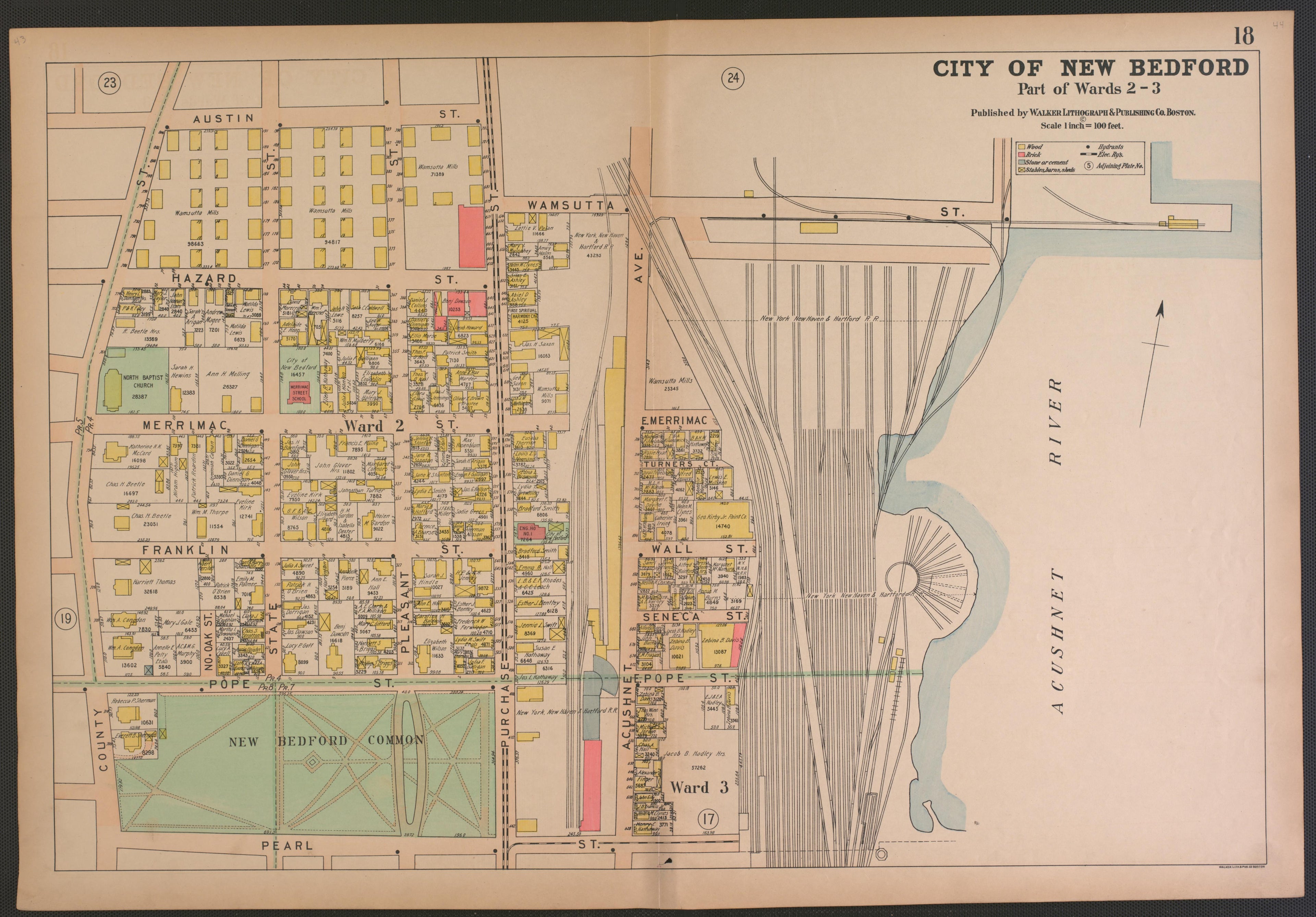 City of New Bedford--continued from Atlas of the City of New Bedford, Massachusetts : Based On Plans In the Office of the City Engineer 1911 by Relic Map Company