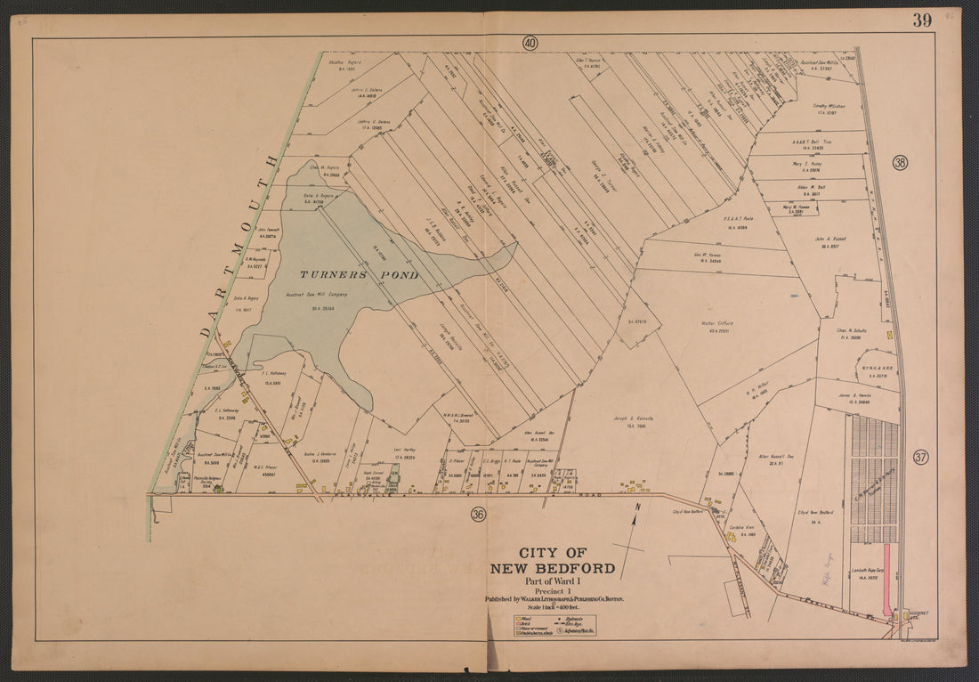 City of New Bedford--continued from Atlas of the City of New Bedford, Massachusetts : Based On Plans In the Office of the City Engineer 1911 by Relic Map Company