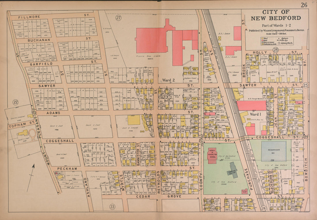City of New Bedford--continued from Atlas of the City of New Bedford, Massachusetts : Based On Plans In the Office of the City Engineer 1911 by Relic Map Company