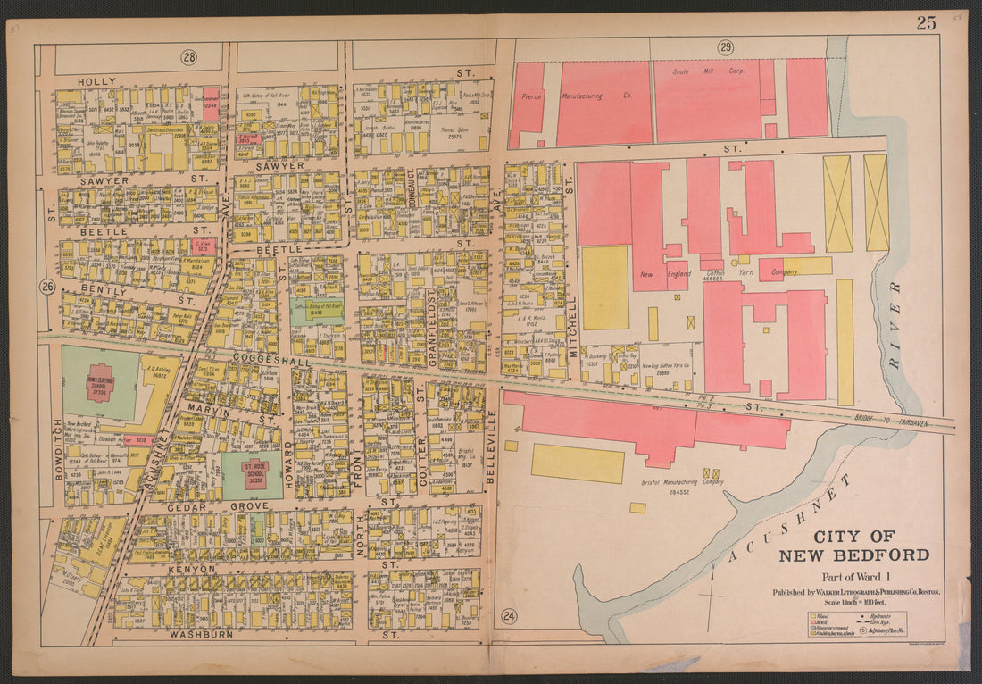 City of New Bedford--continued from Atlas of the City of New Bedford, Massachusetts : Based On Plans In the Office of the City Engineer 1911 by Relic Map Company