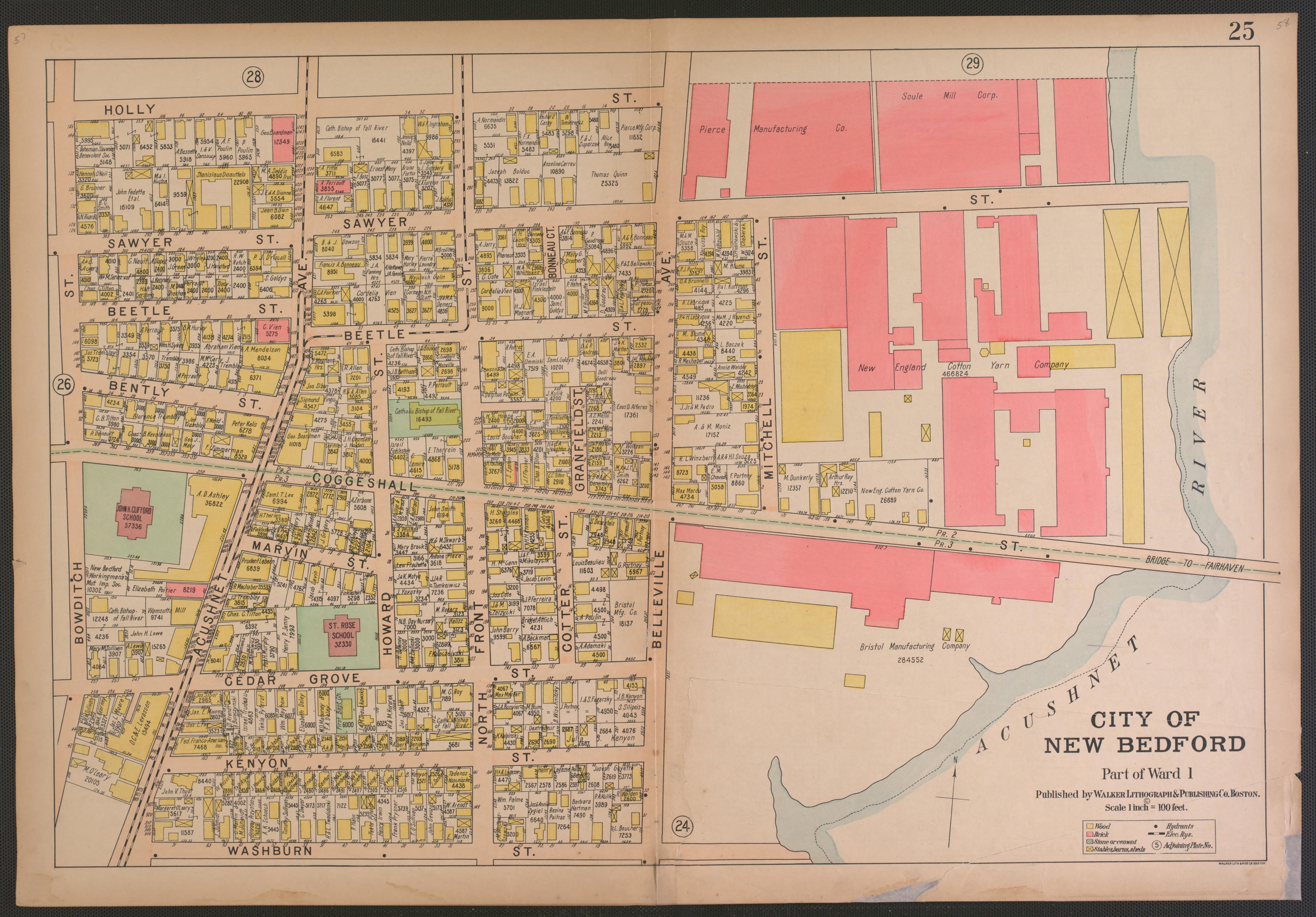 City of New Bedford--continued from Atlas of the City of New Bedford, Massachusetts : Based On Plans In the Office of the City Engineer 1911 by Relic Map Company