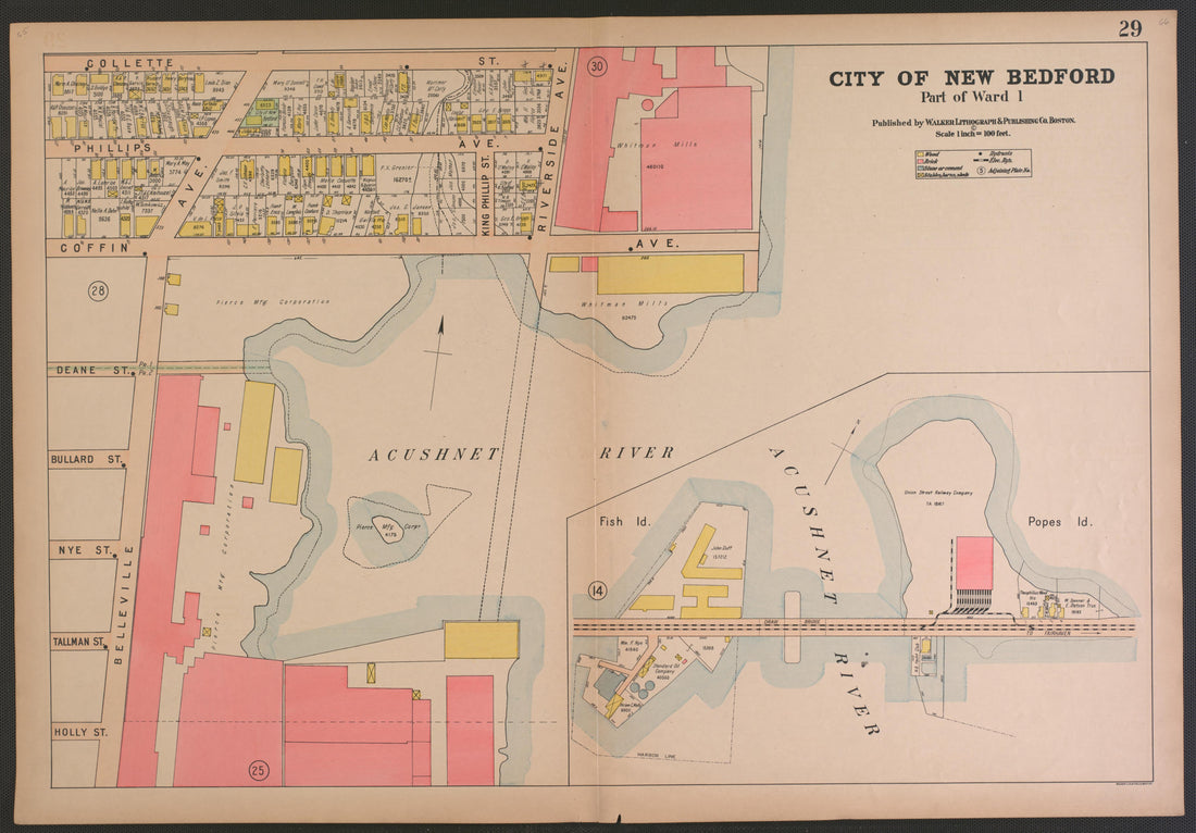 City of New Bedford--continued from Atlas of the City of New Bedford, Massachusetts : Based On Plans In the Office of the City Engineer 1911 by Relic Map Company