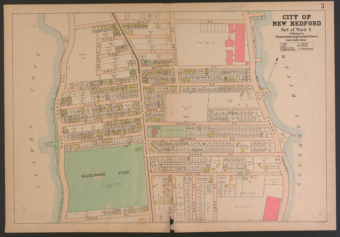 City of New Bedford--continued from Atlas of the City of New Bedford, Massachusetts : Based On Plans In the Office of the City Engineer 1911 by Relic Map Company