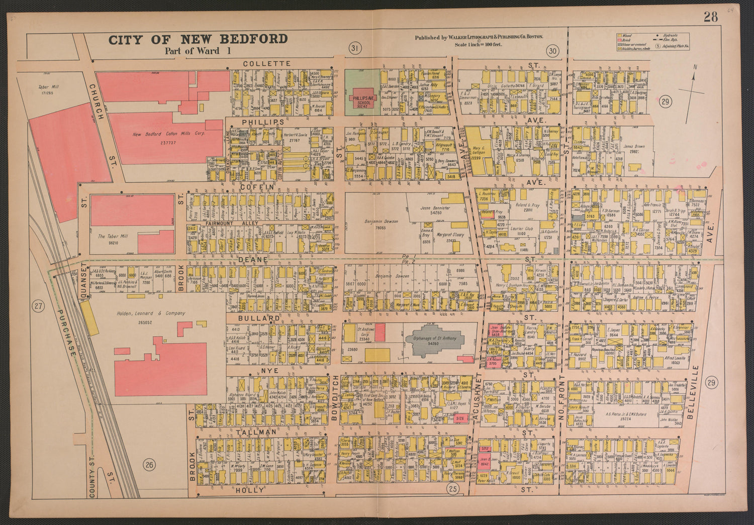 City of New Bedford--continued from Atlas of the City of New Bedford, Massachusetts : Based On Plans In the Office of the City Engineer 1911 by Relic Map Company