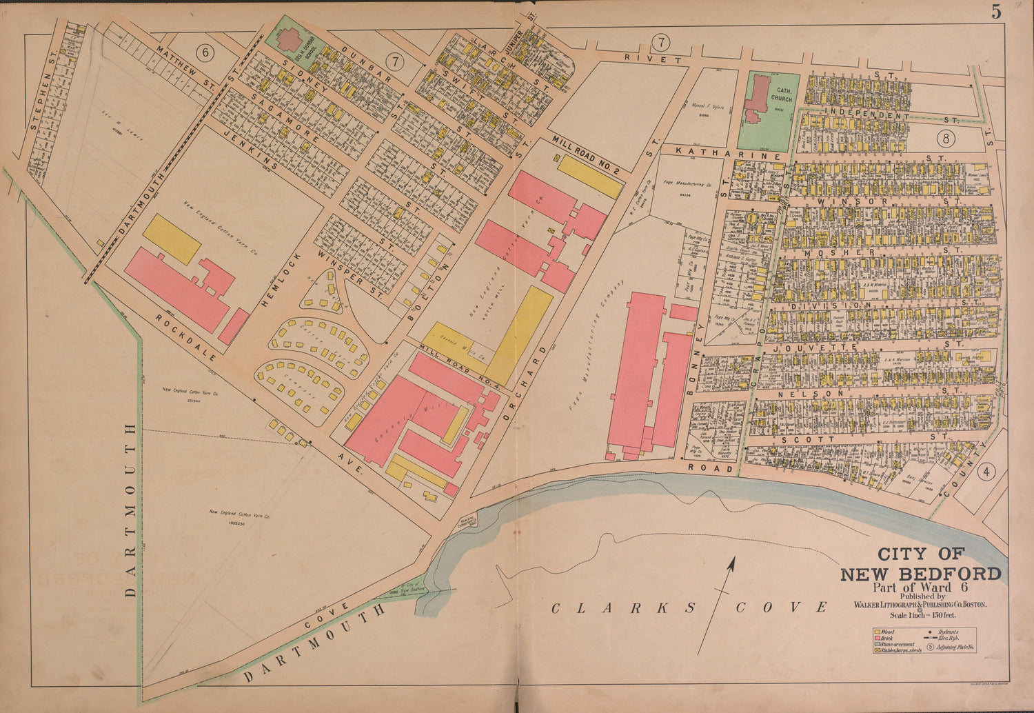 City of New Bedford--continued from Atlas of the City of New Bedford, Massachusetts : Based On Plans In the Office of the City Engineer 1911 by Relic Map Company