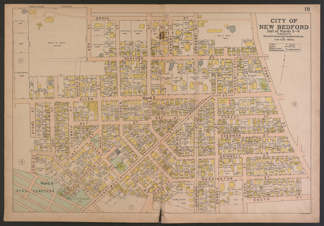 City of New Bedford--continued from Atlas of the City of New Bedford, Massachusetts : Based On Plans In the Office of the City Engineer 1911 by Relic Map Company
